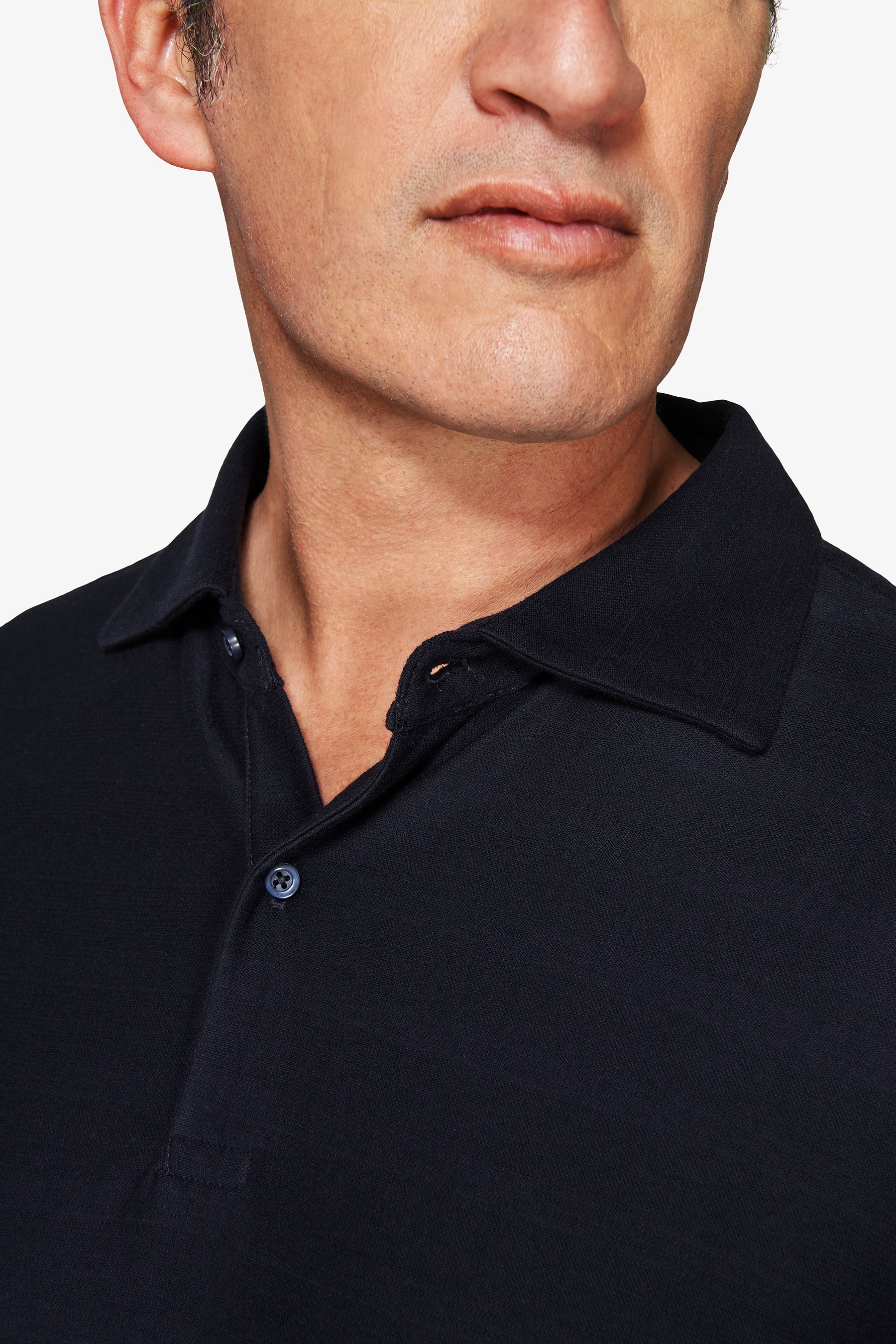 Poloshirt aus verstärktem Jersey in Blau