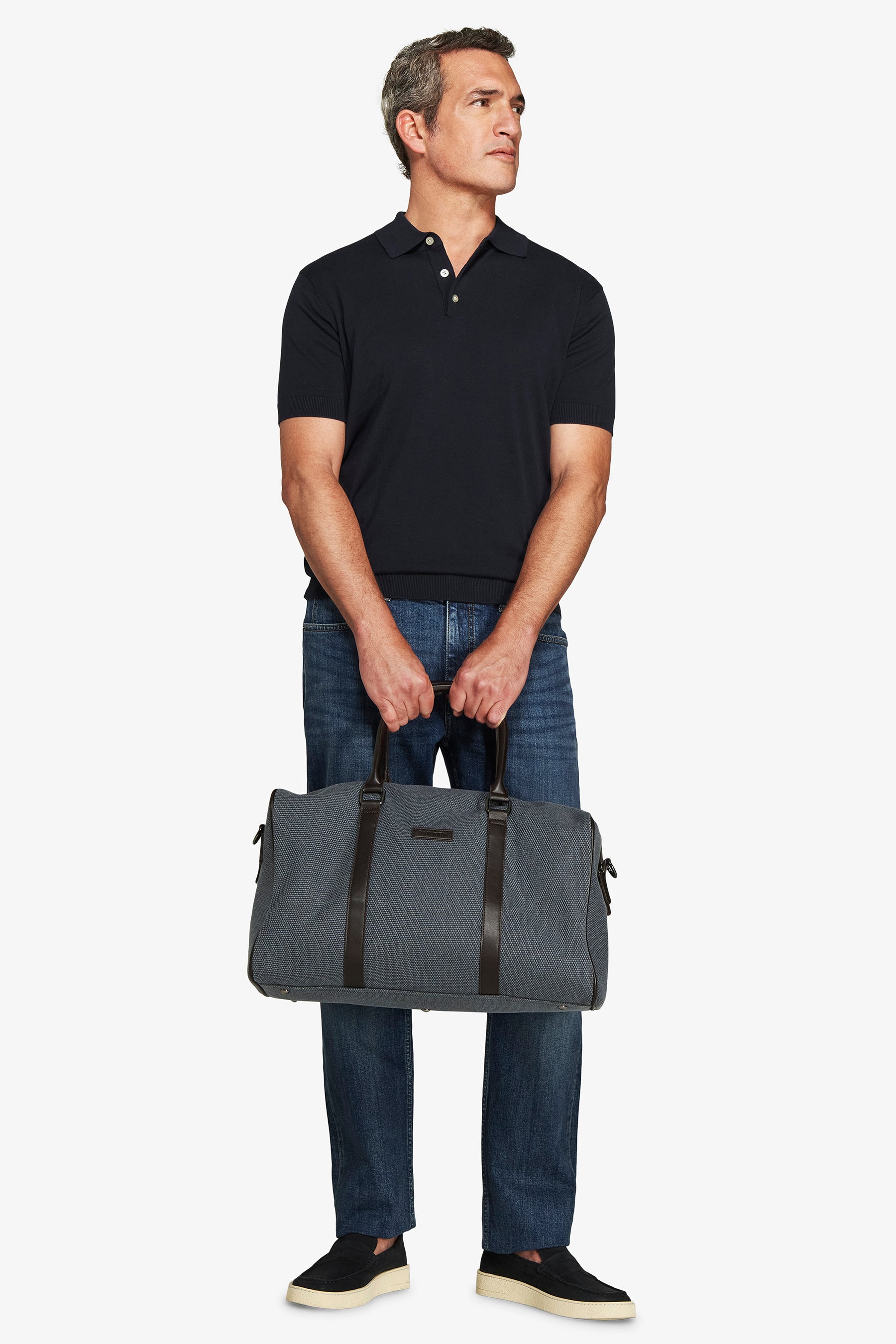 Polo in maglia basic in cotone blu