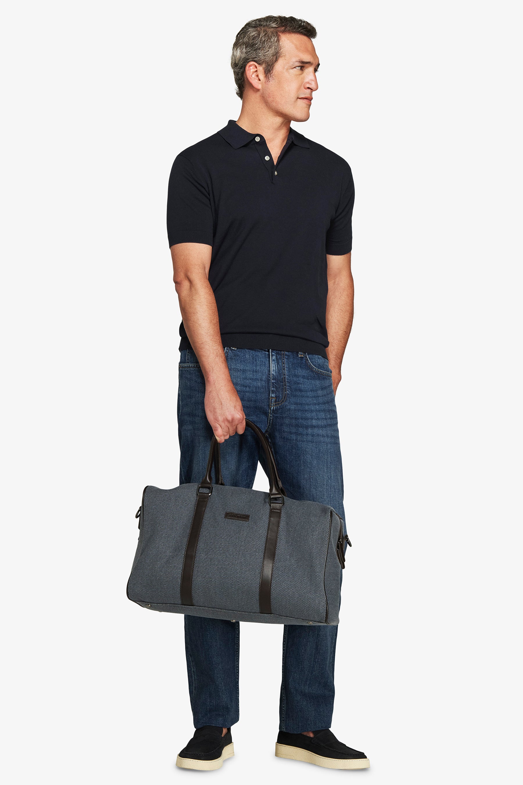 Polo in maglia basic in cotone blu