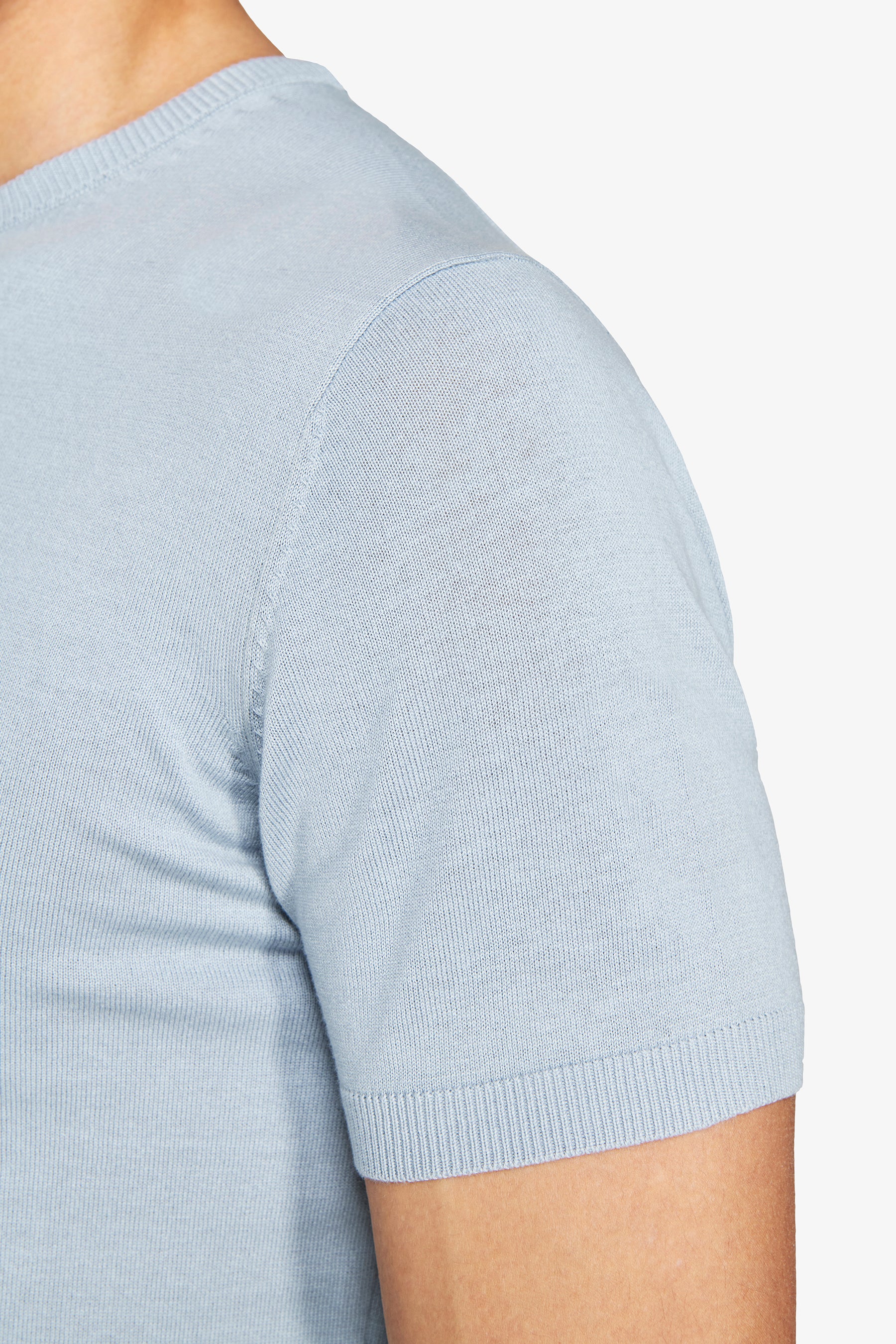 Light blue knit t-shirt
