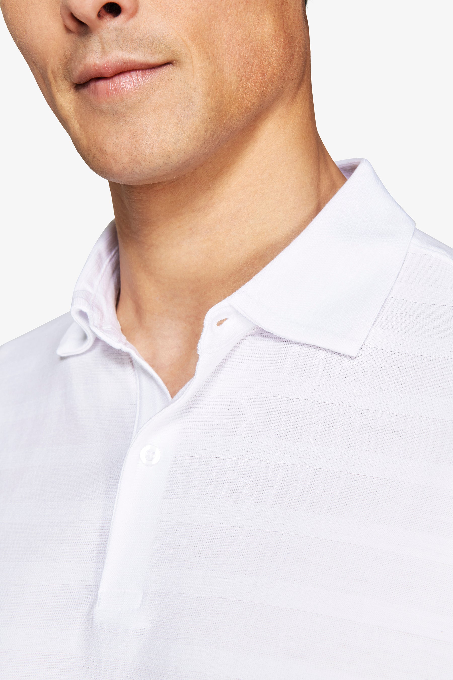 Polo jersey armaturata bianca