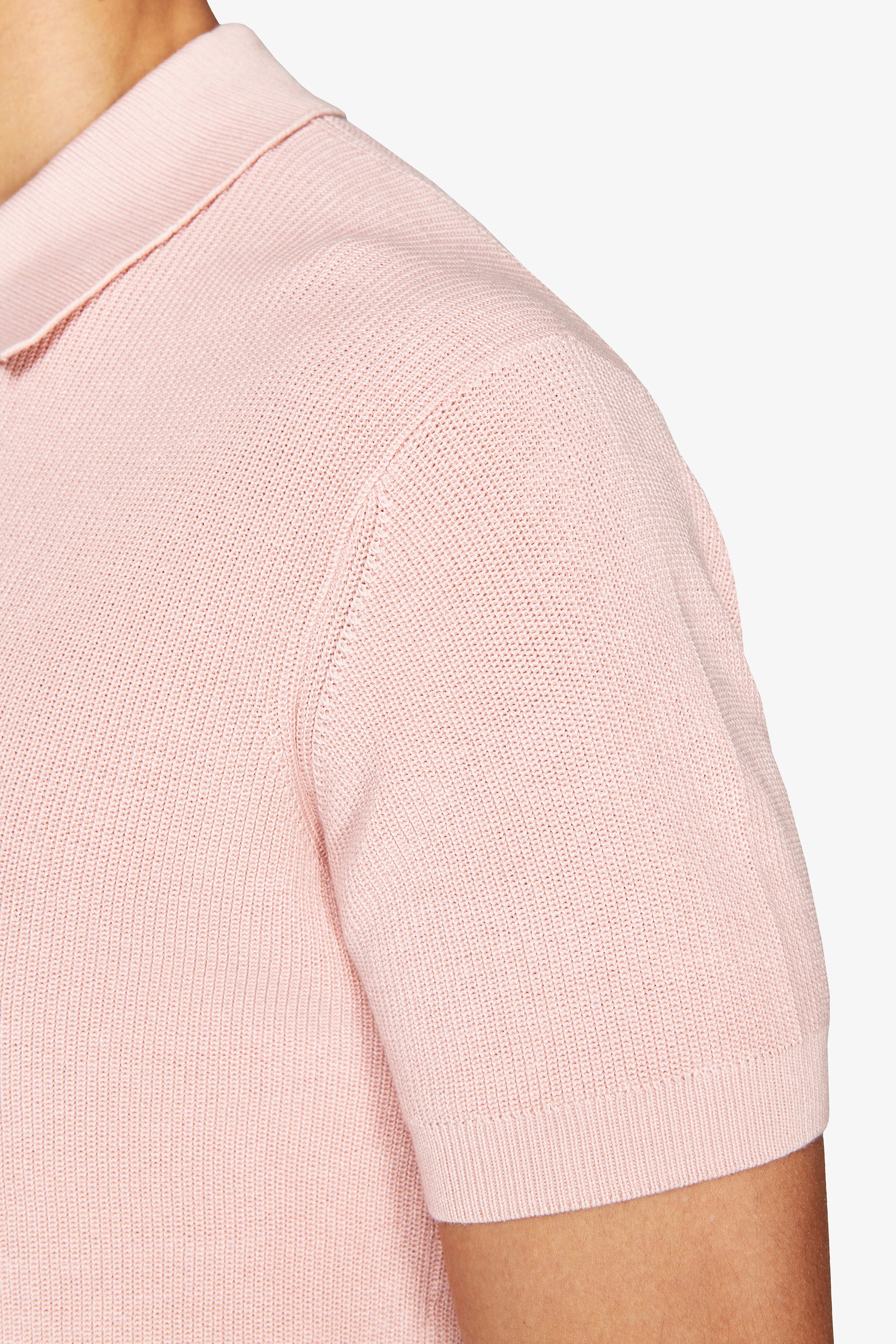 Polo in maglia punto pannocchia rosa-Dan John