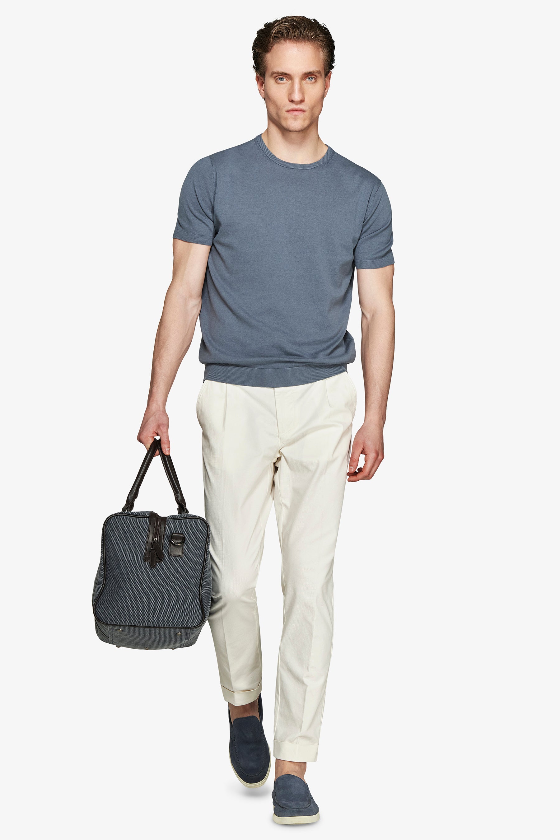 Avion knit cotton basic t-shirt