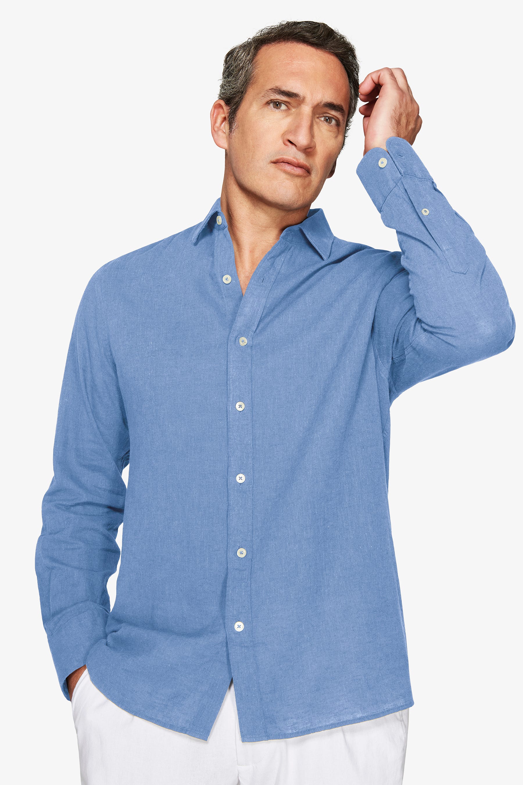 Camicia misto lino relaxed avion-Dan John