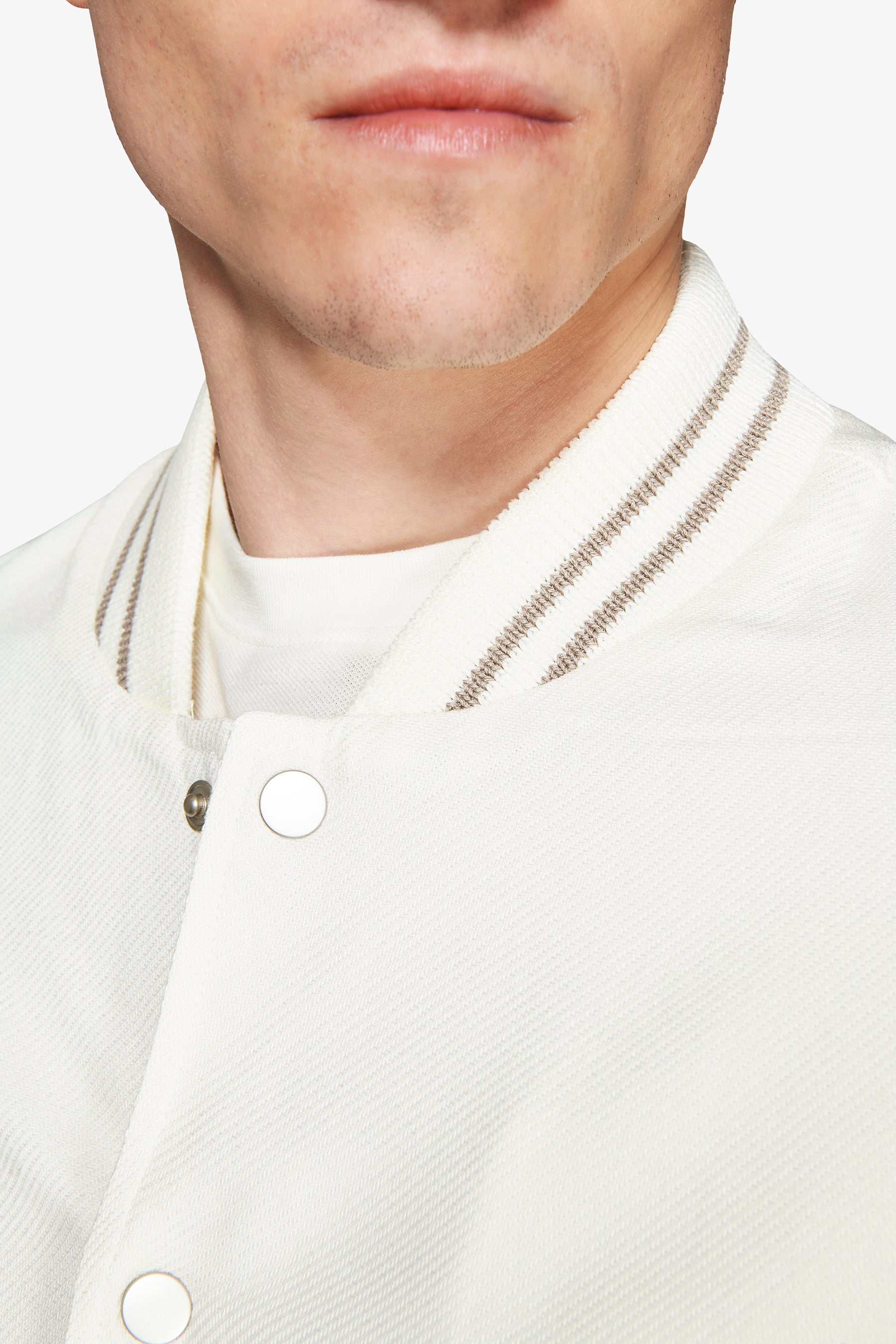 Bomber misto lino bimaterico panna DNJ-Dan John
