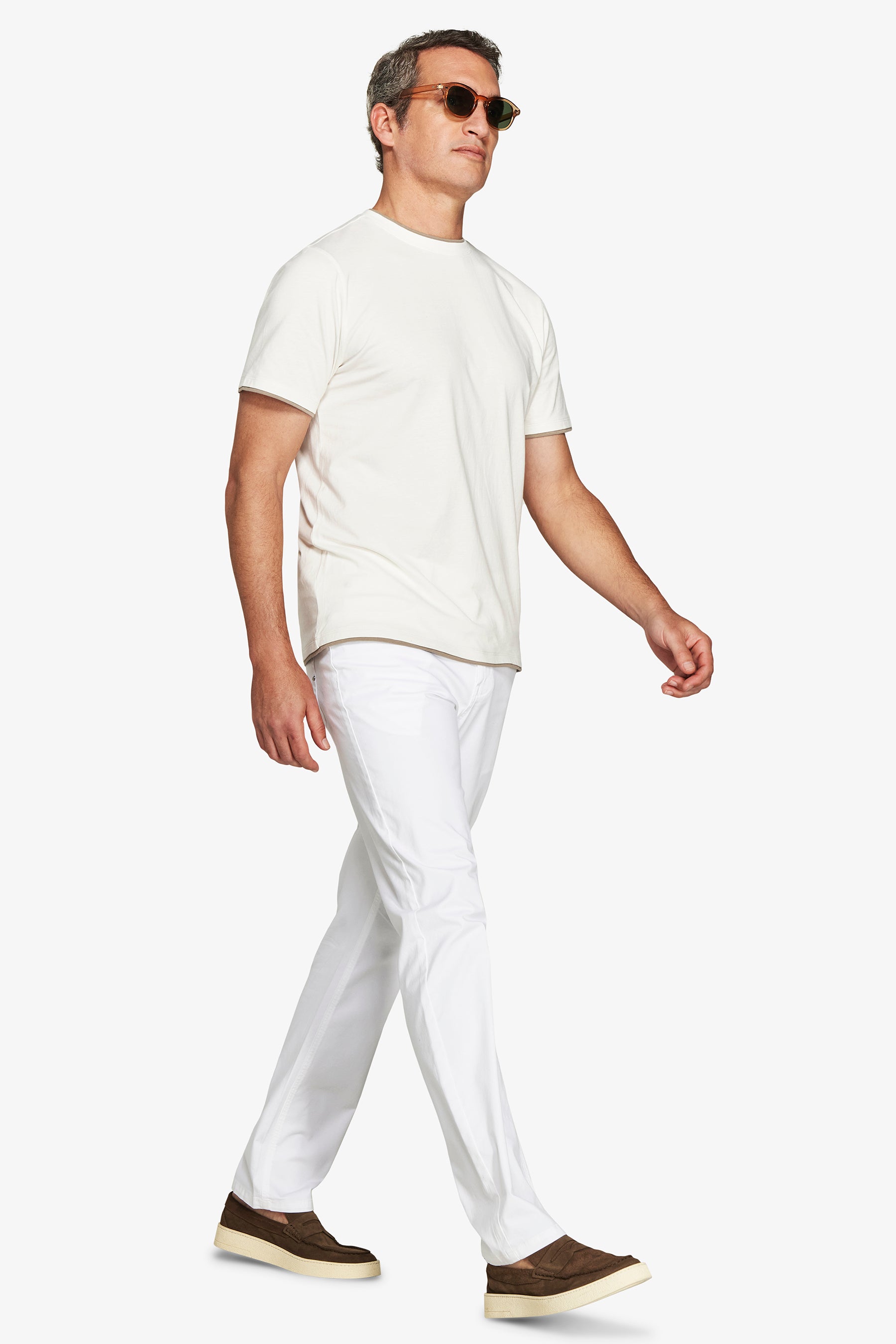 T-shirt in cotone leggero panna DNJ-Dan John