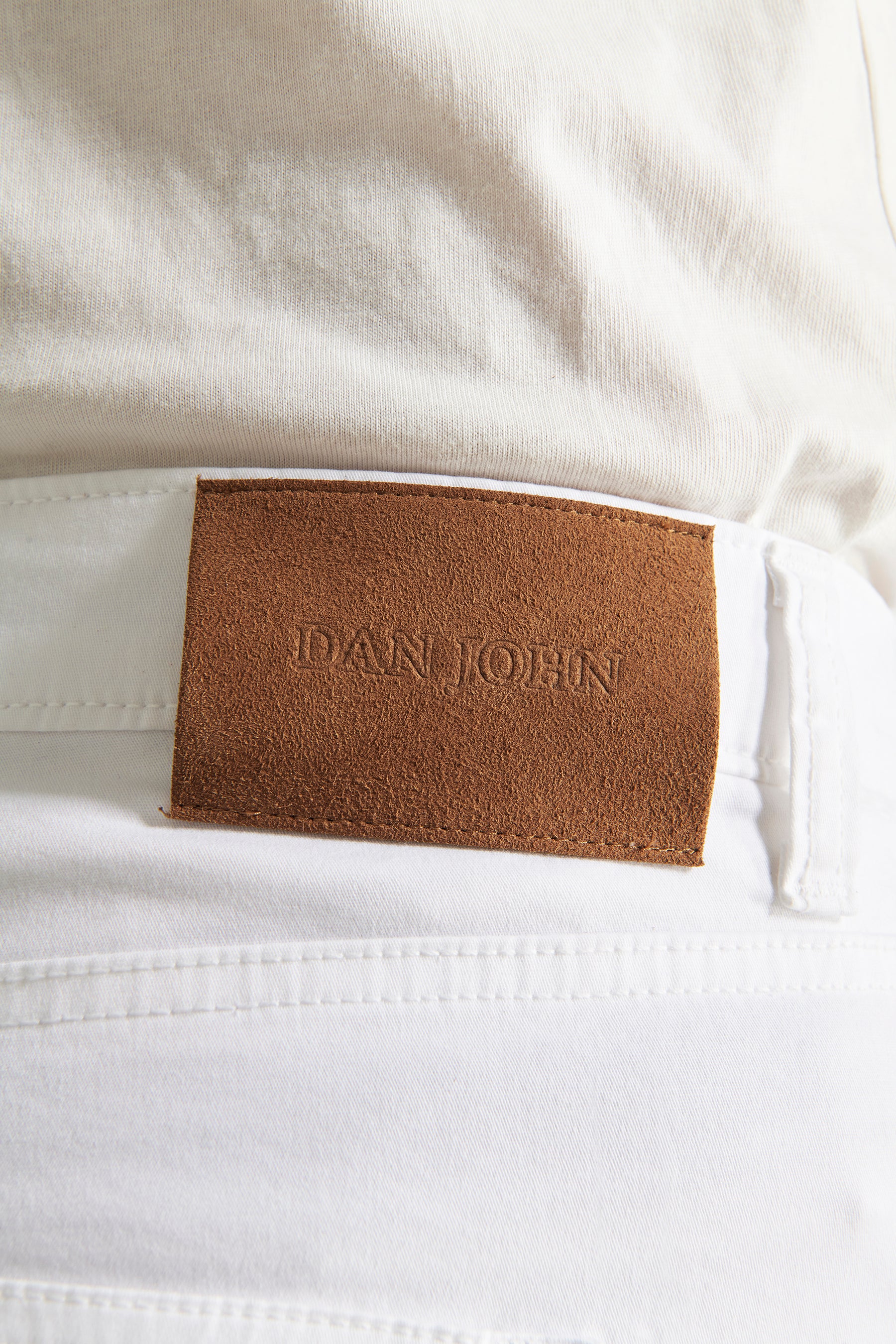 Pantaloni 5 tasche gabardina bianchi