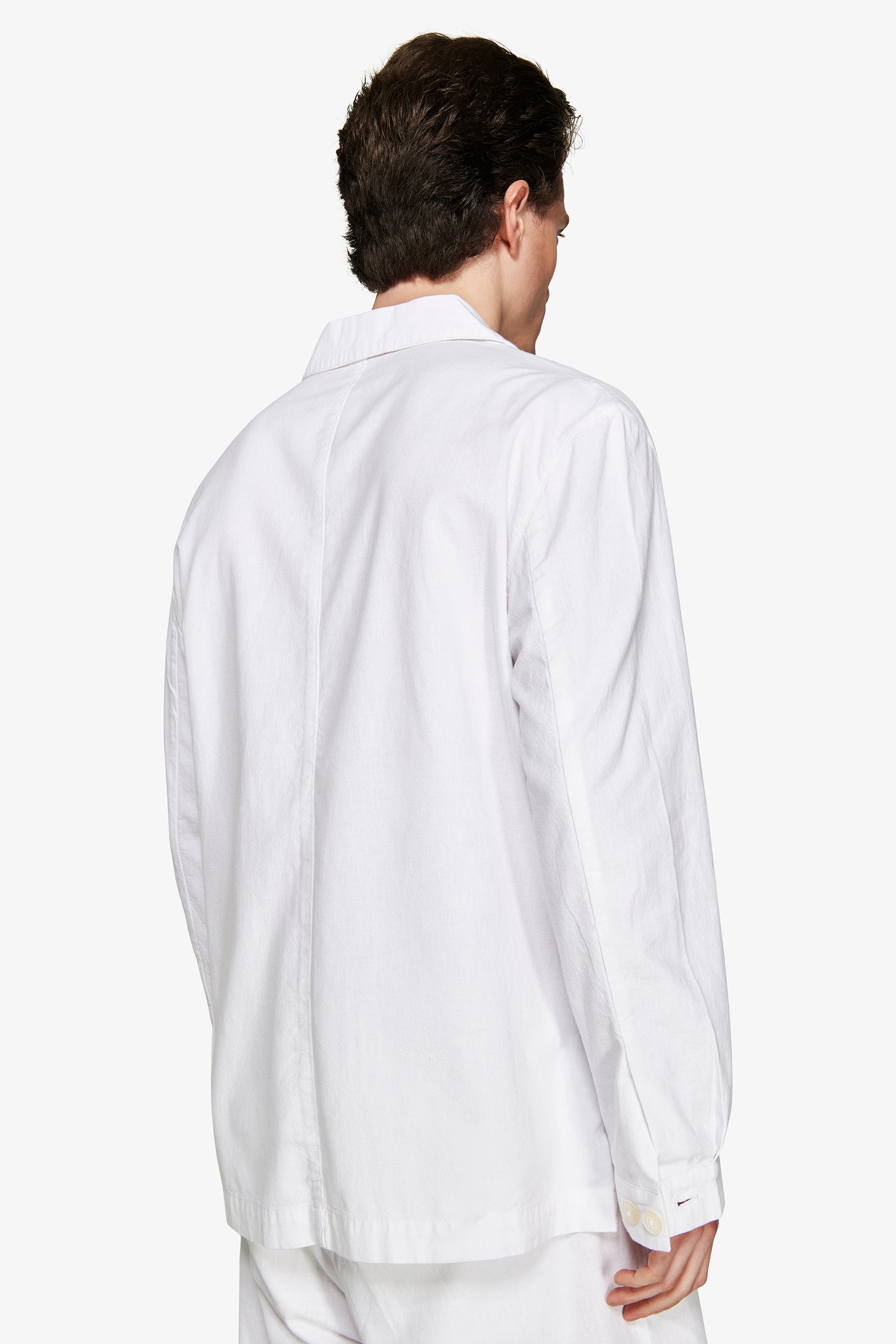 Giacca misto lino bianca "Volume"