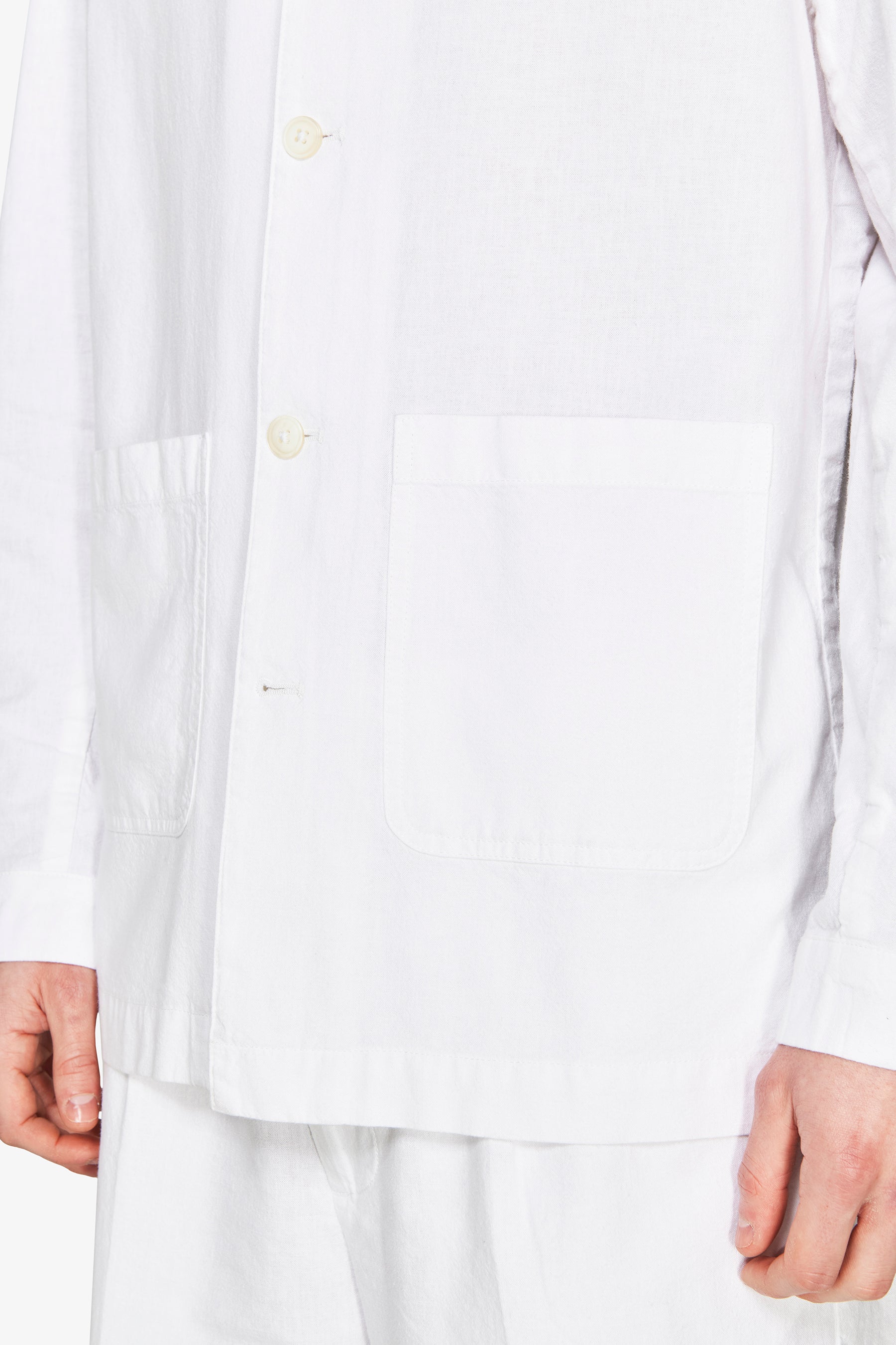 Giacca misto lino bianca "Volume"