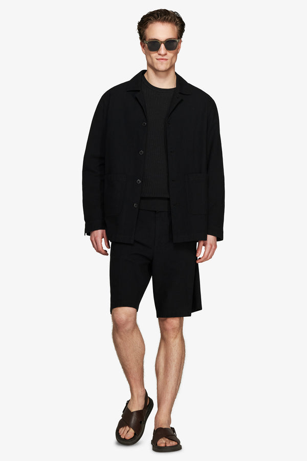 VOLUME Black linen blend blazer