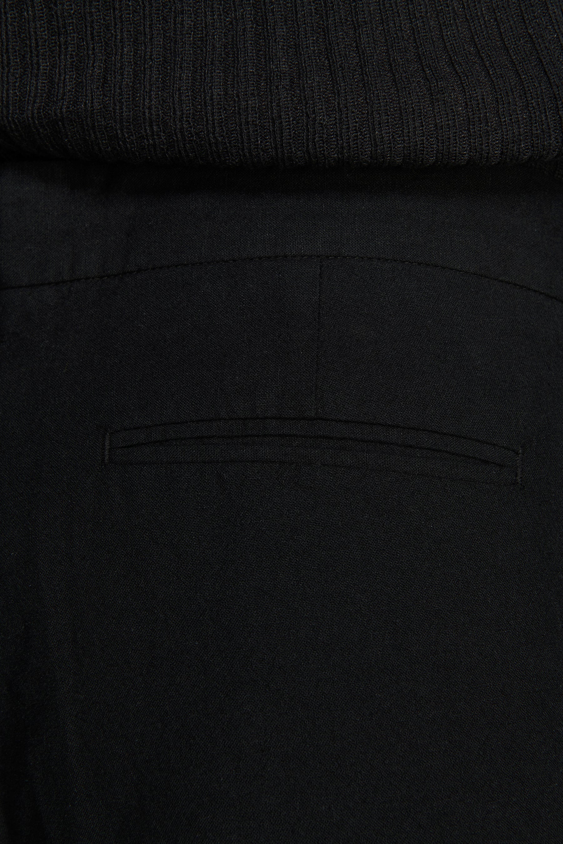 Bermuda misto lino nero "Volume"