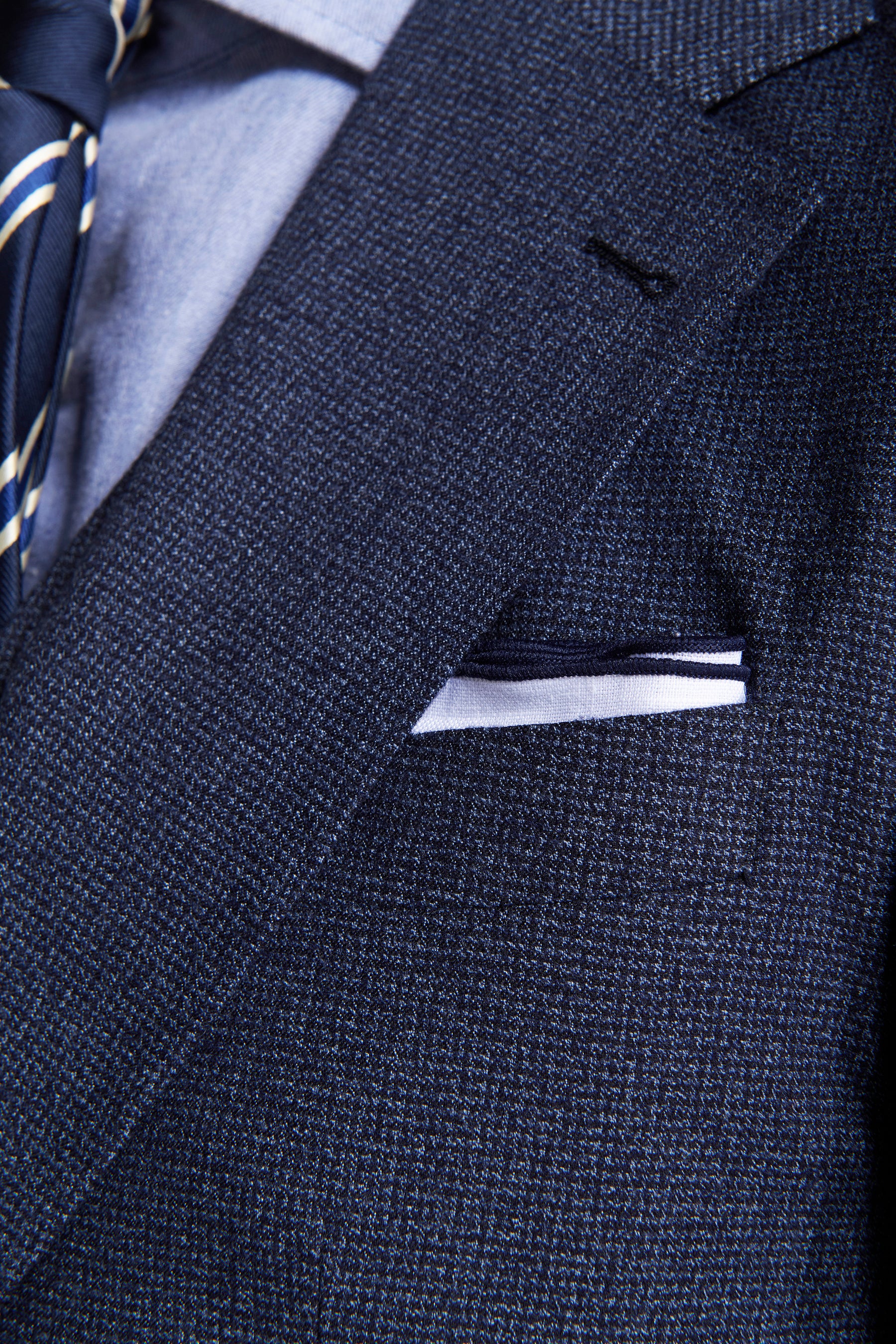 Powder blue Pied de Poule blazer