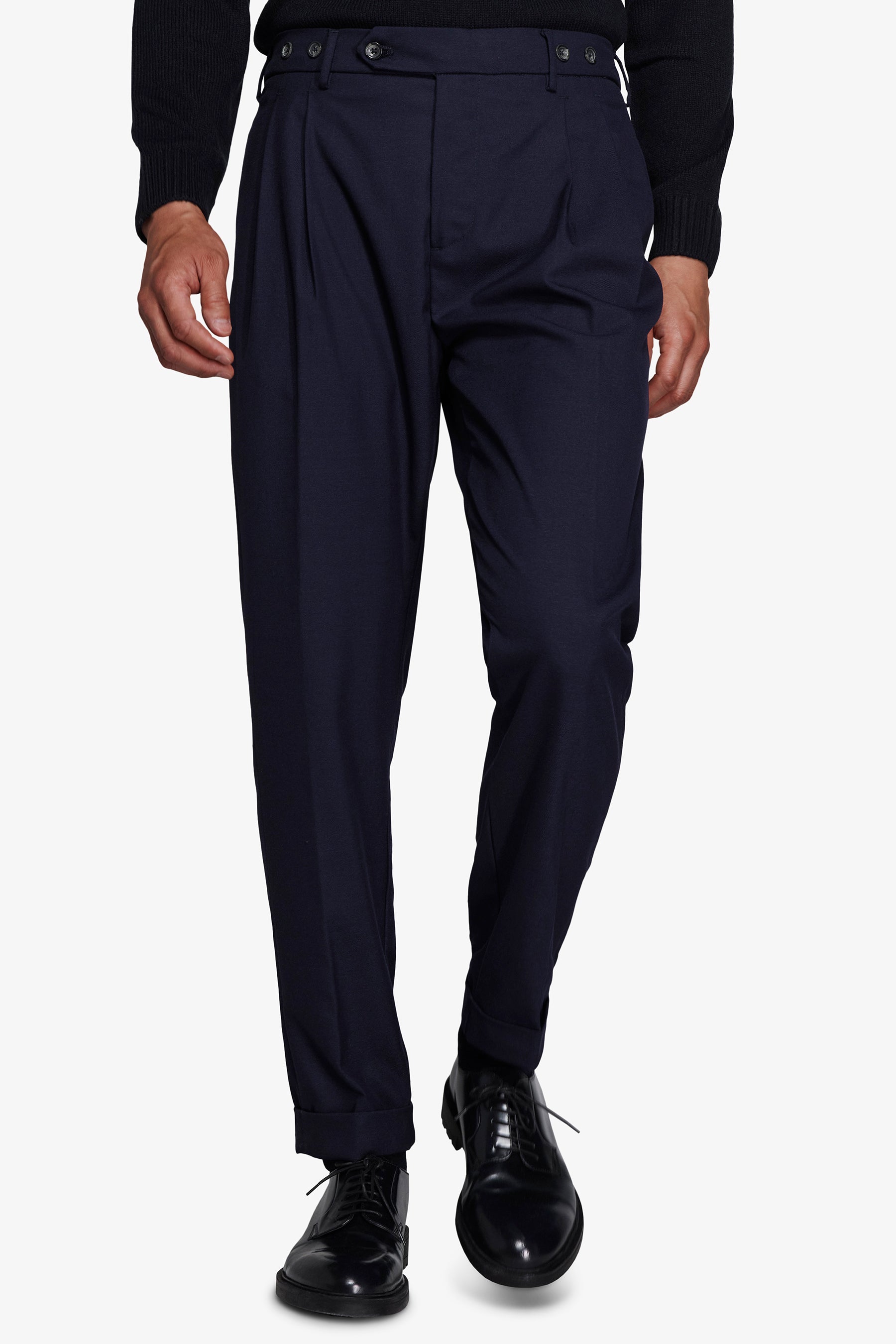Pantaloni doppia pinces blu