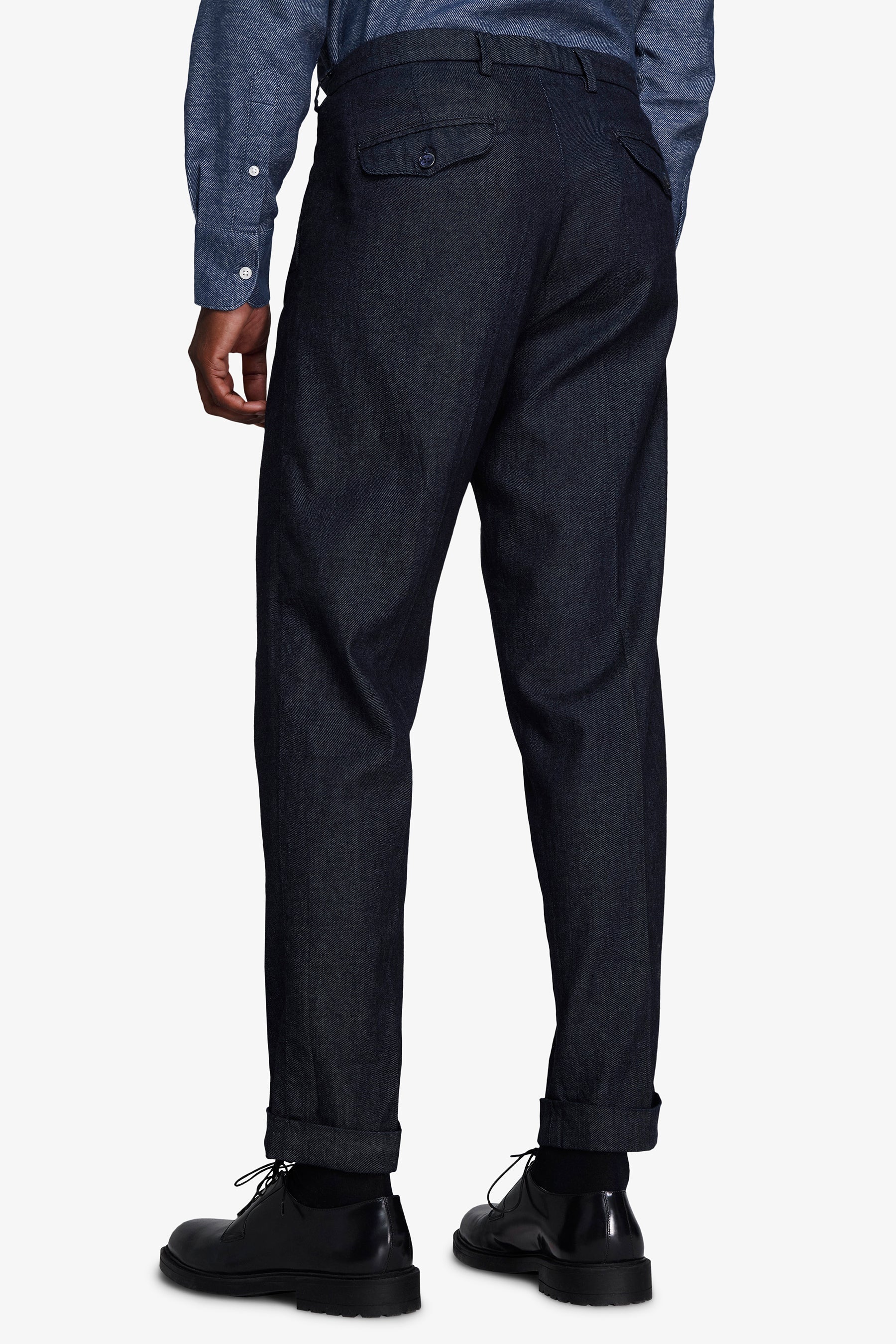 Pantaloni effetto denim blu