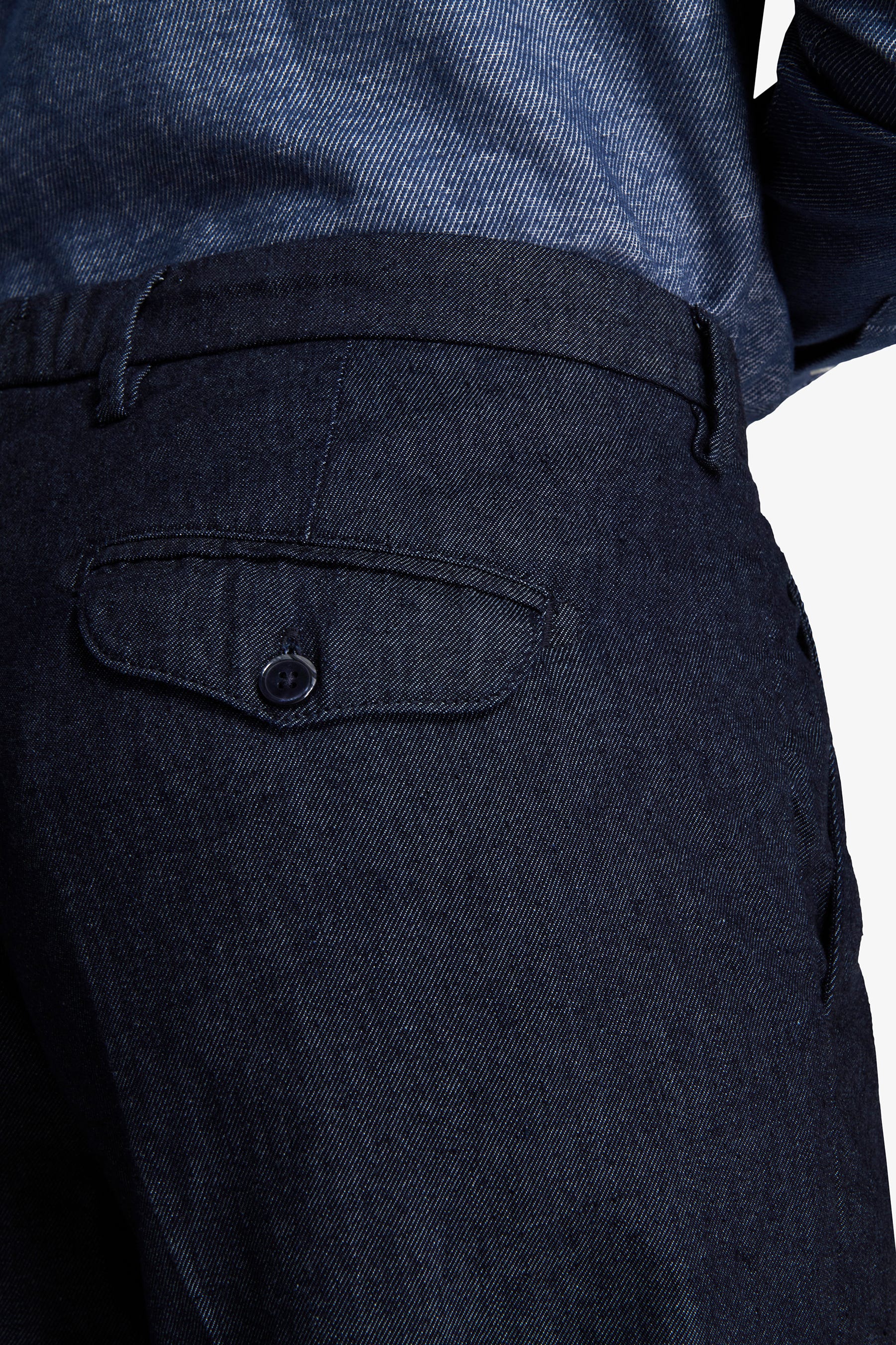Pantaloni effetto denim blu-Dan John