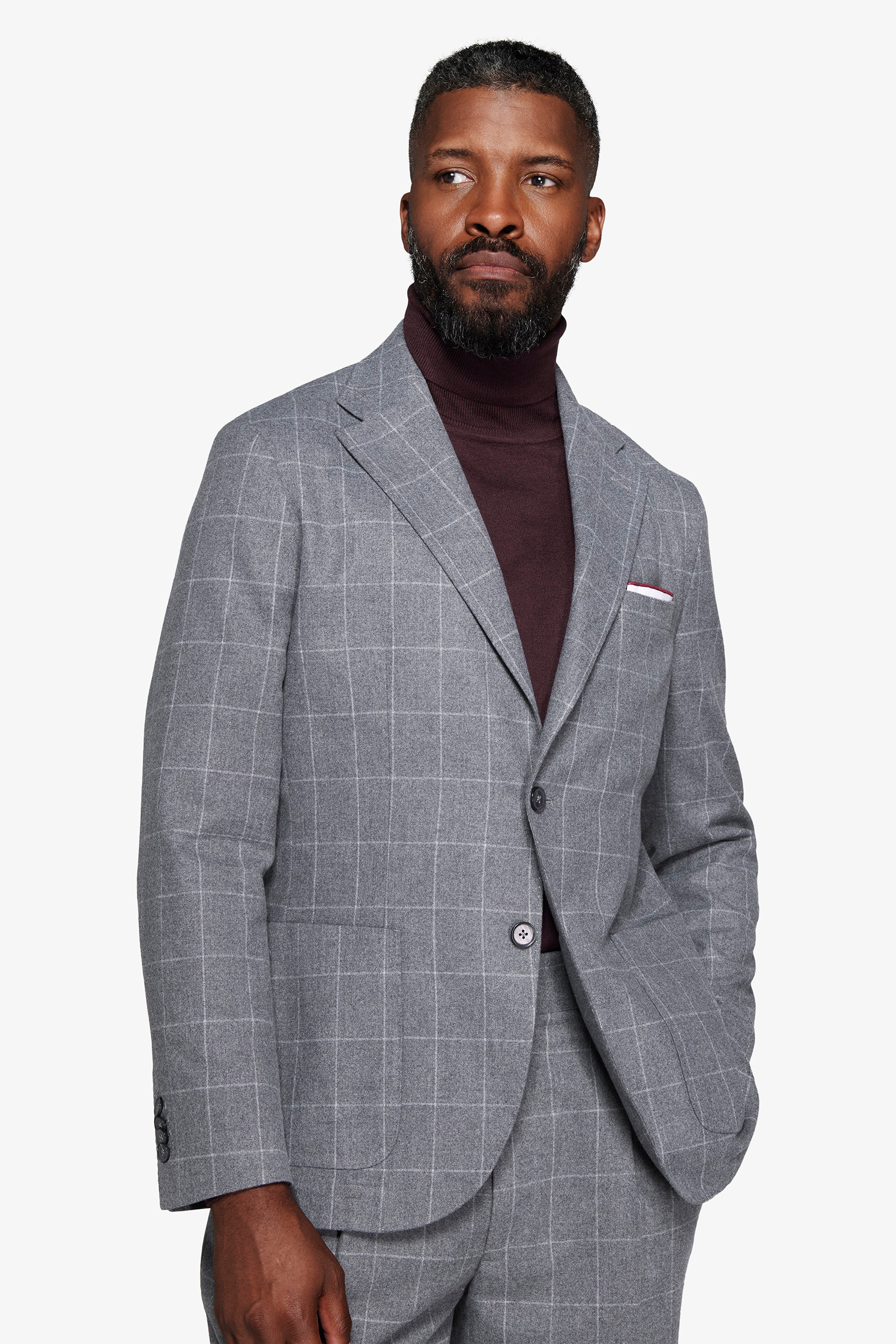 Giacca finestrata grigio medio-Dan John