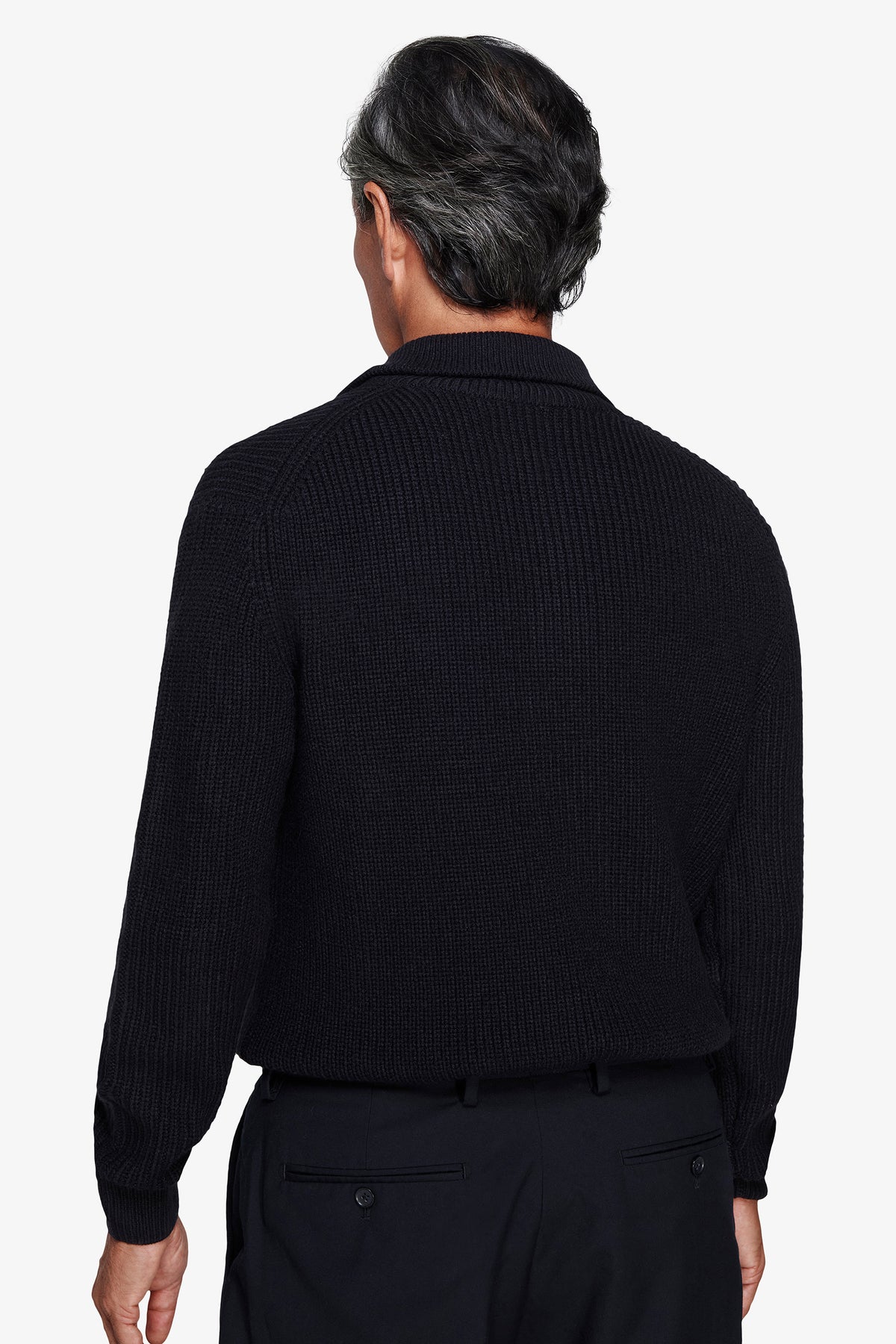 Maglia half zip blu "Volume"