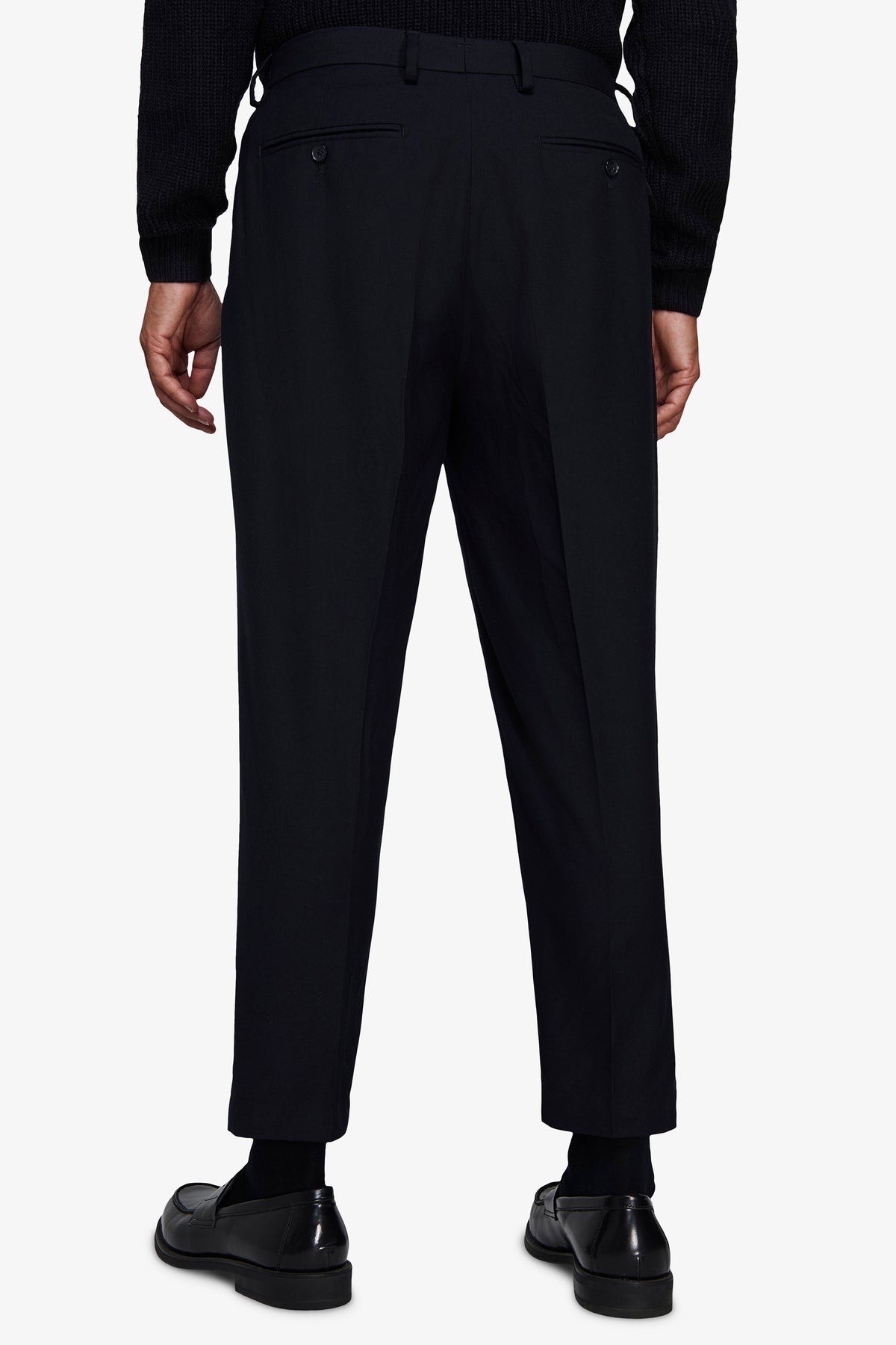 Pantaloni twill blu "Volume"