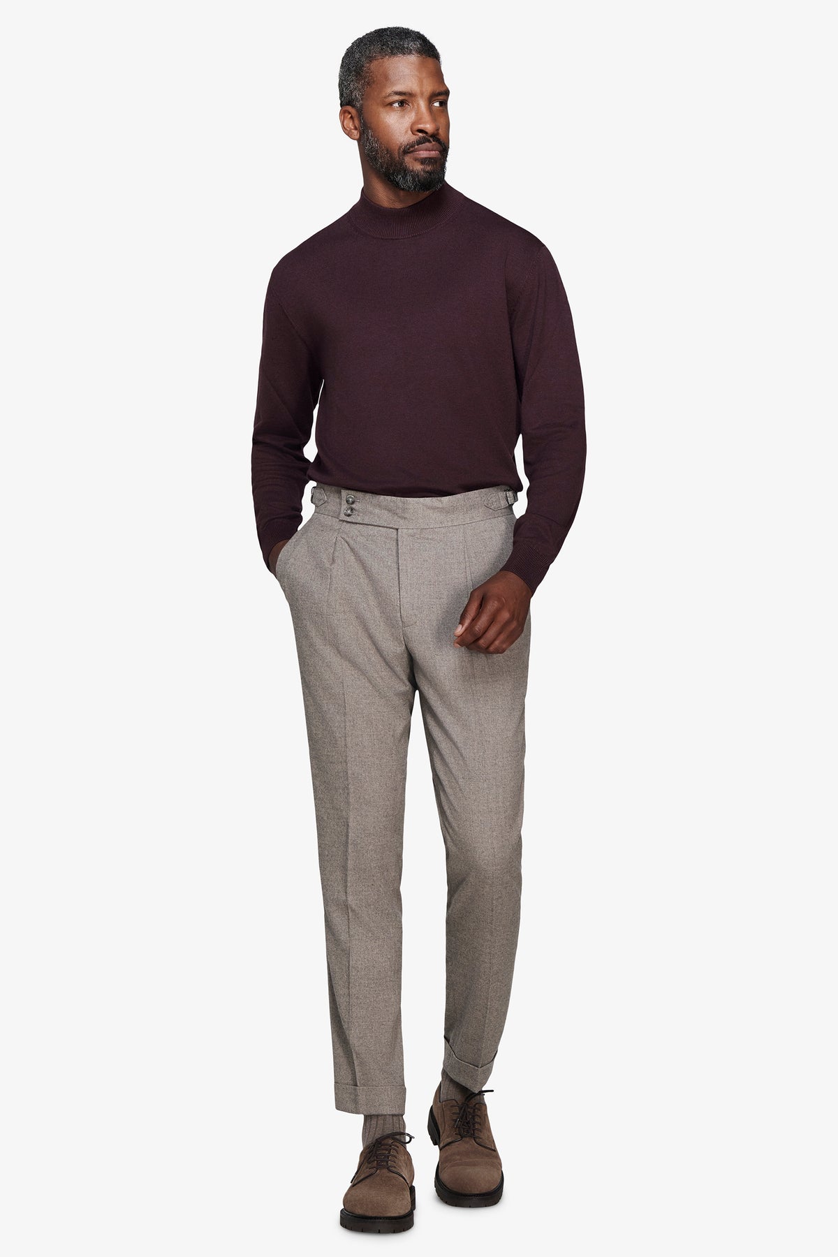 Maglia lupetto basic bordeaux