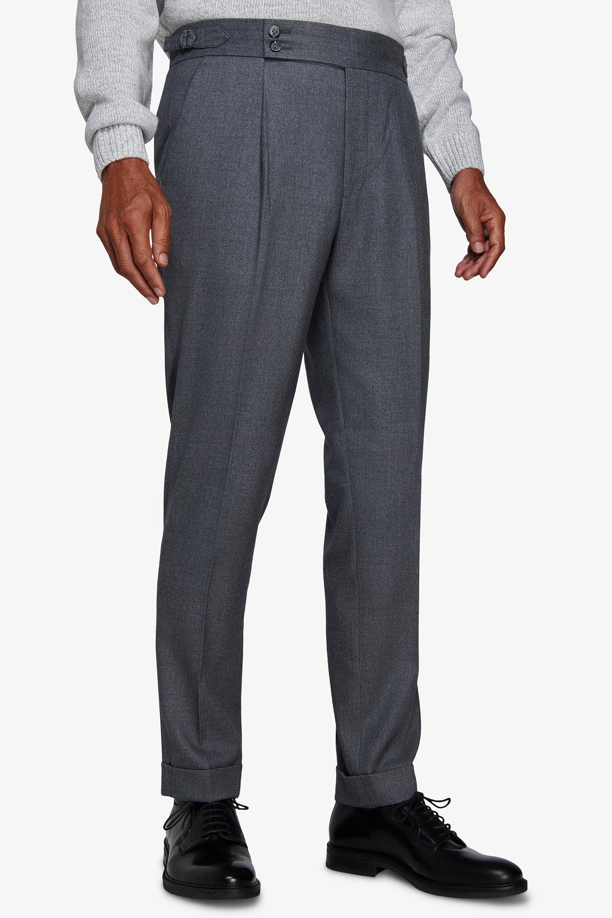 Pantaloni mano cardata grigi