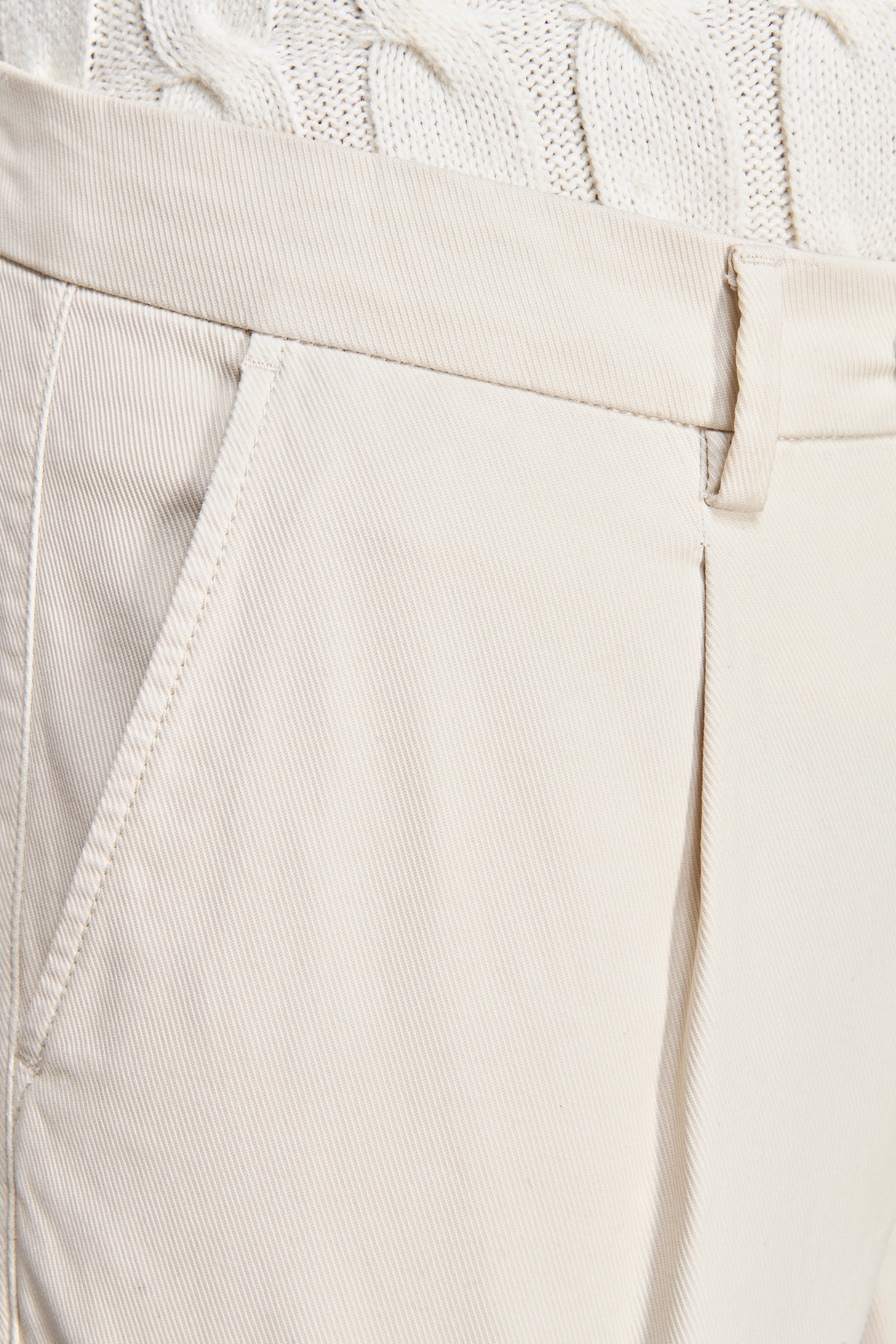 Pantaloni cavalry straight fit panna