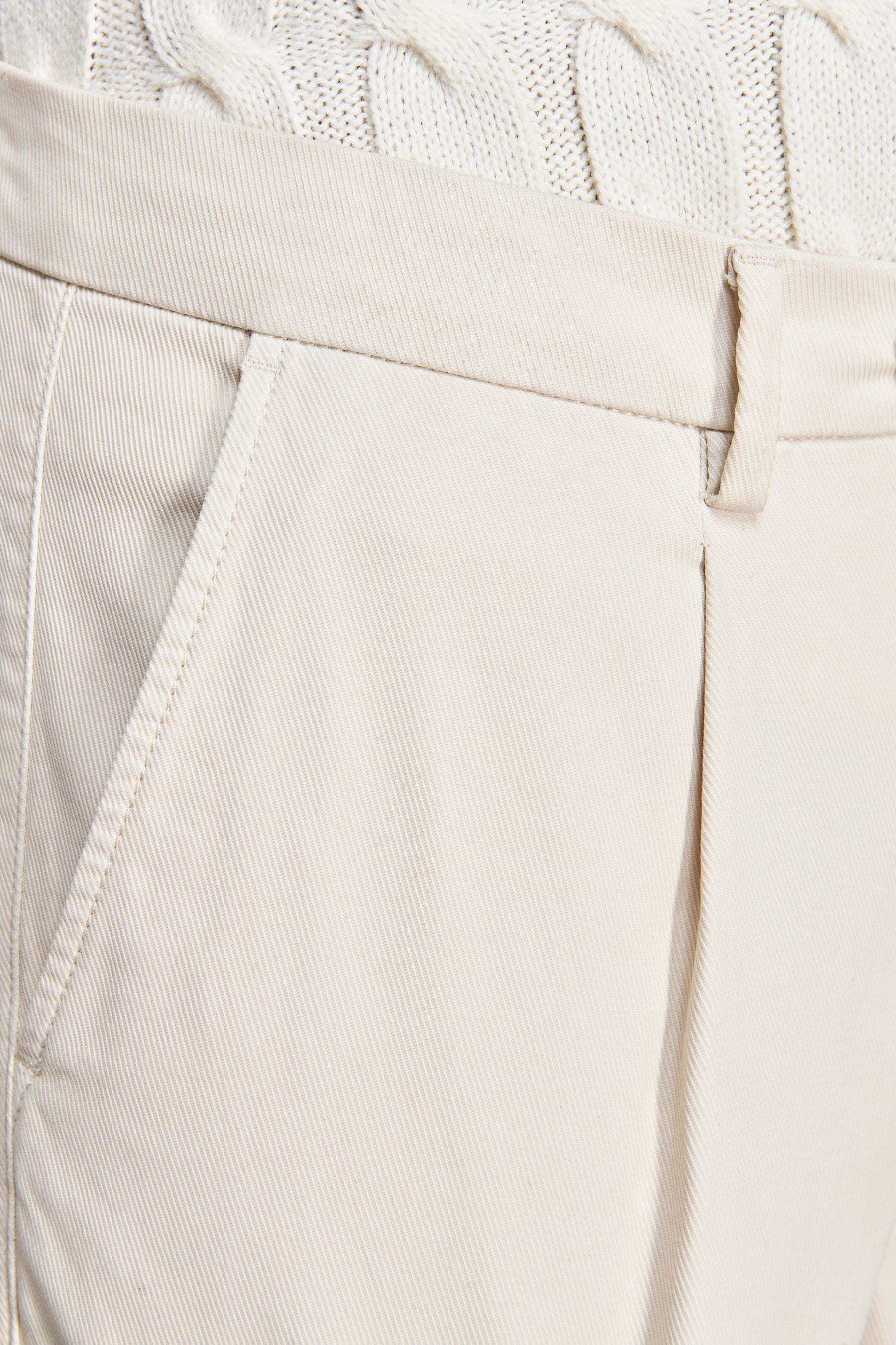 Pantaloni cavalry straight fit panna