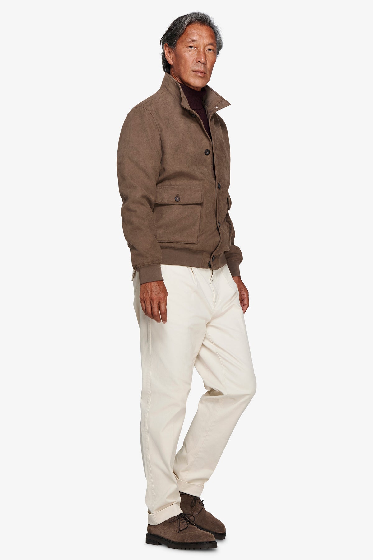 Bomber ecosuede tortora