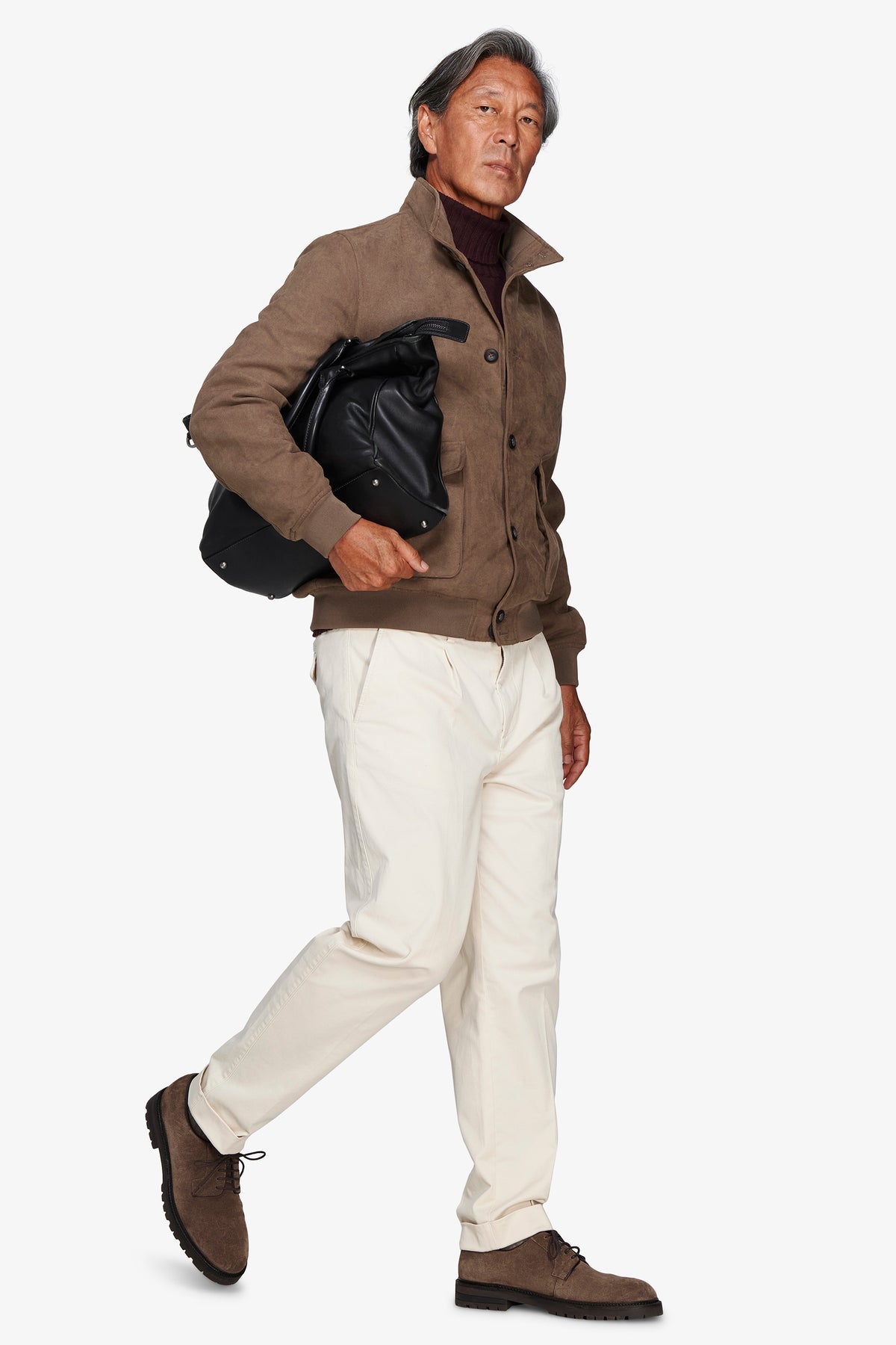 Bomber ecosuede tortora