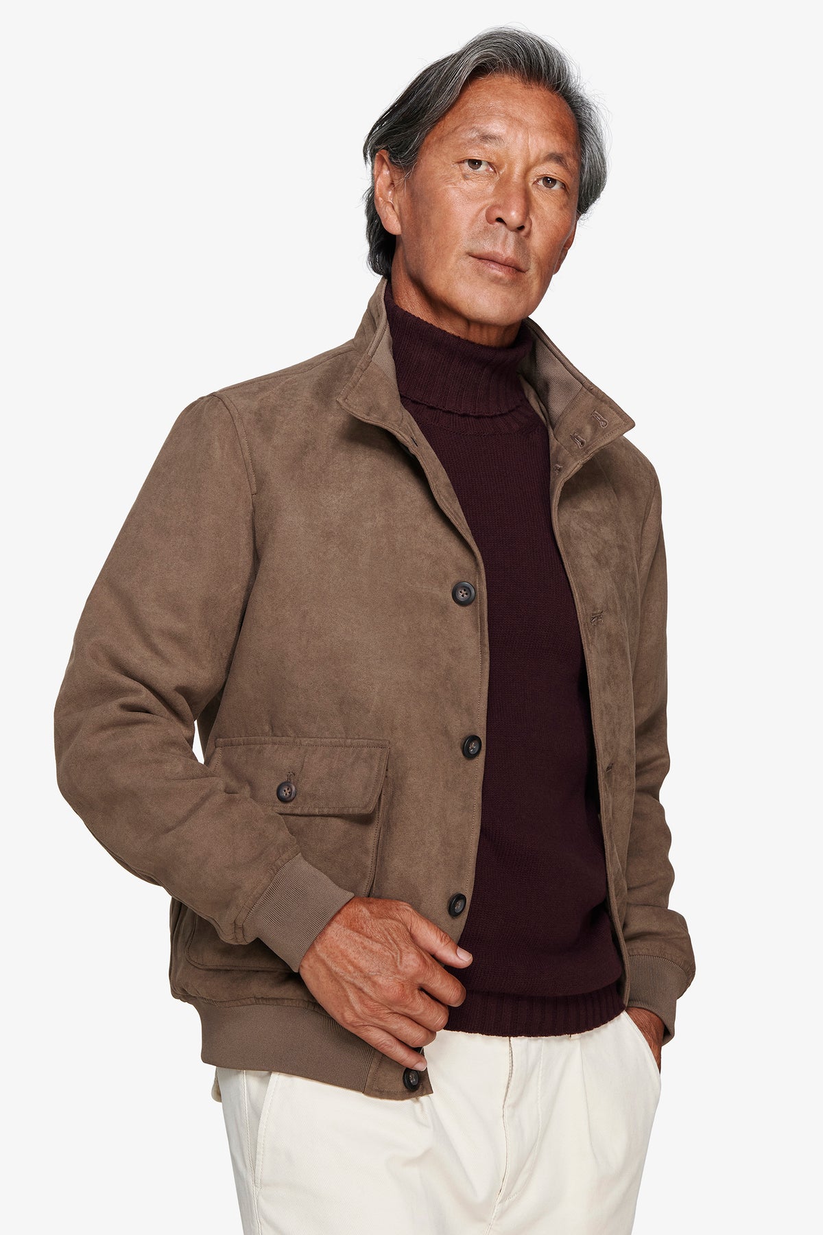 Bomber ecosuede tortora