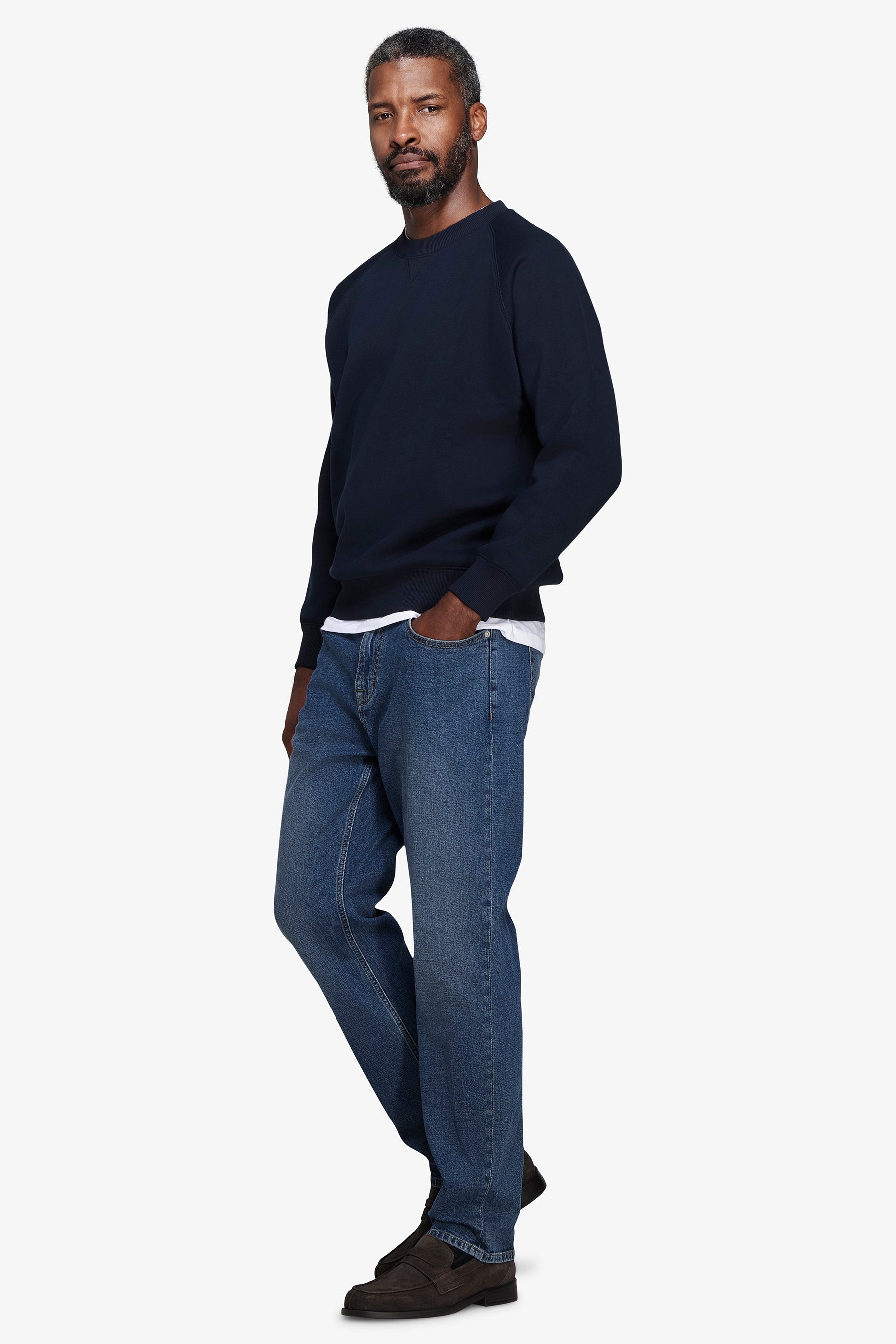 Felpa manica raglan blu