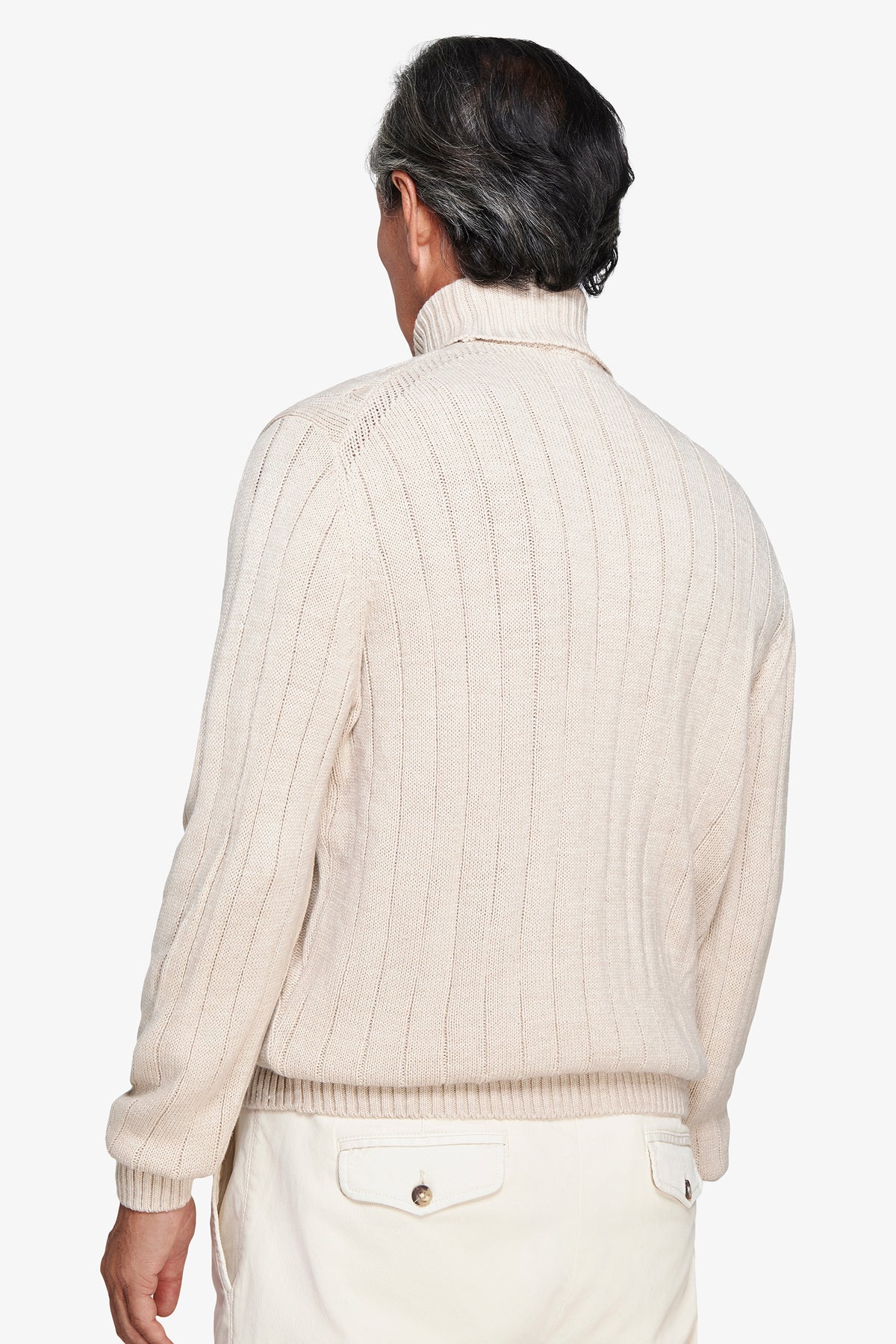 Maglia dolcevita treccia corda