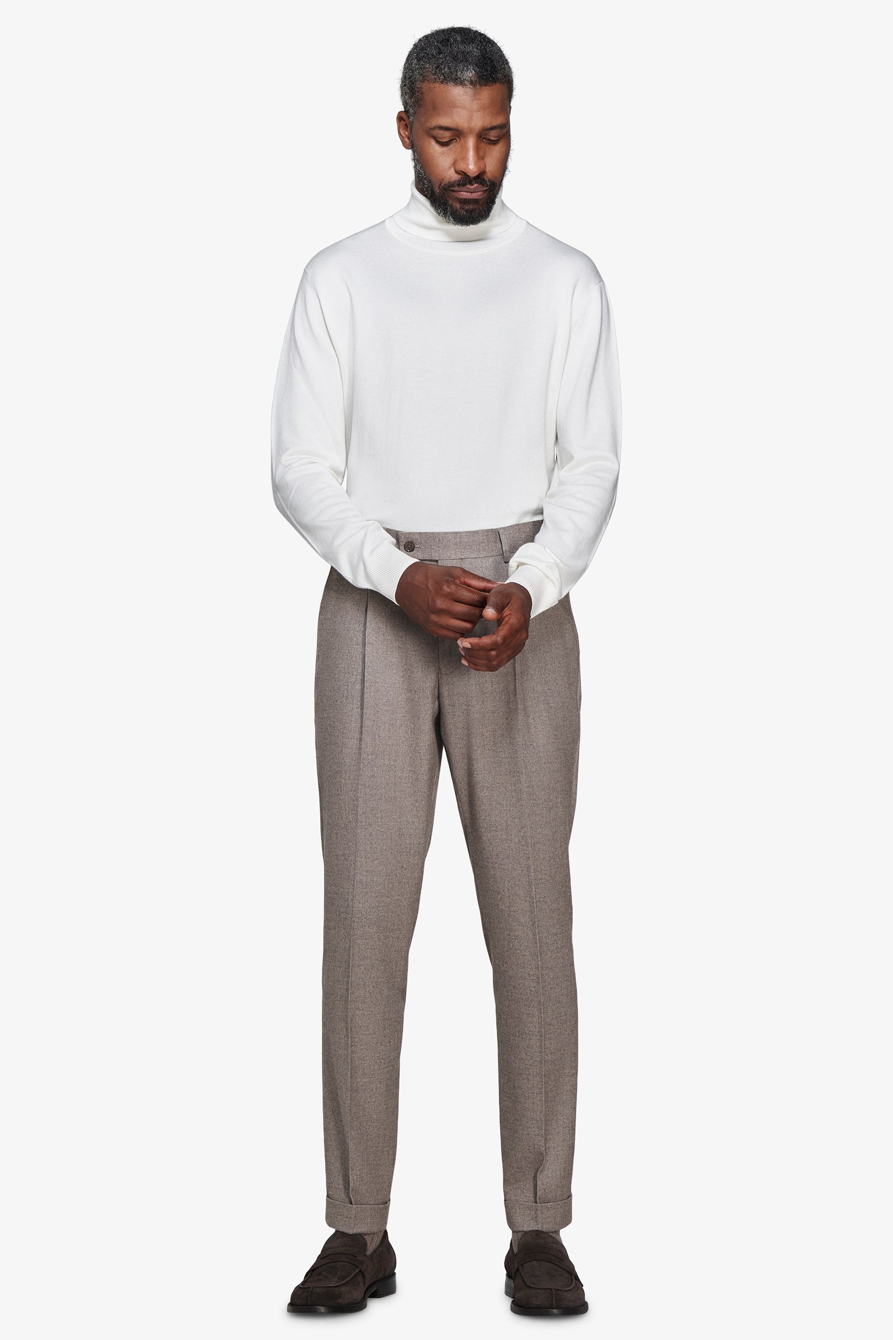 Maglia dolcevita basic panna