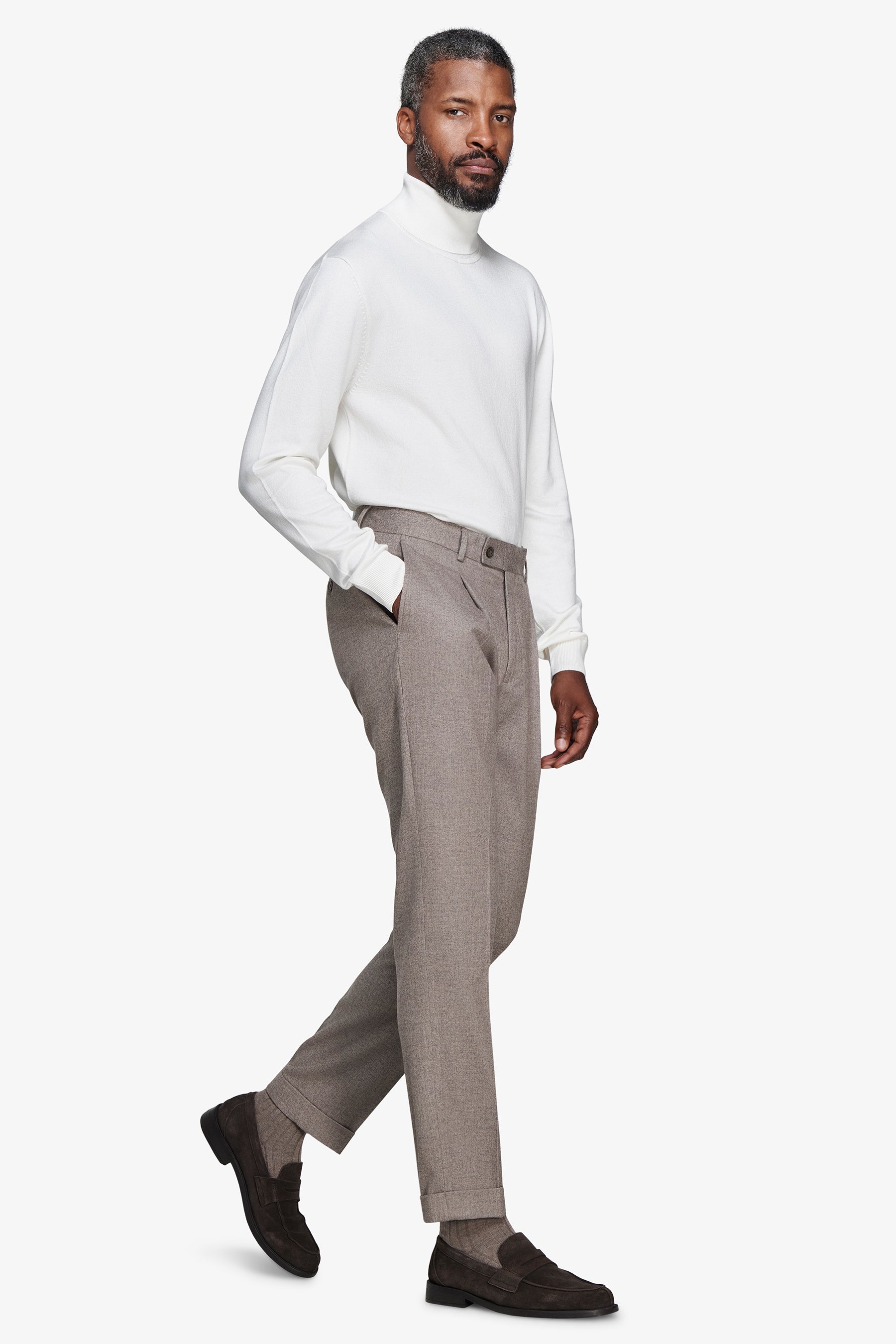 Maglia dolcevita basic panna