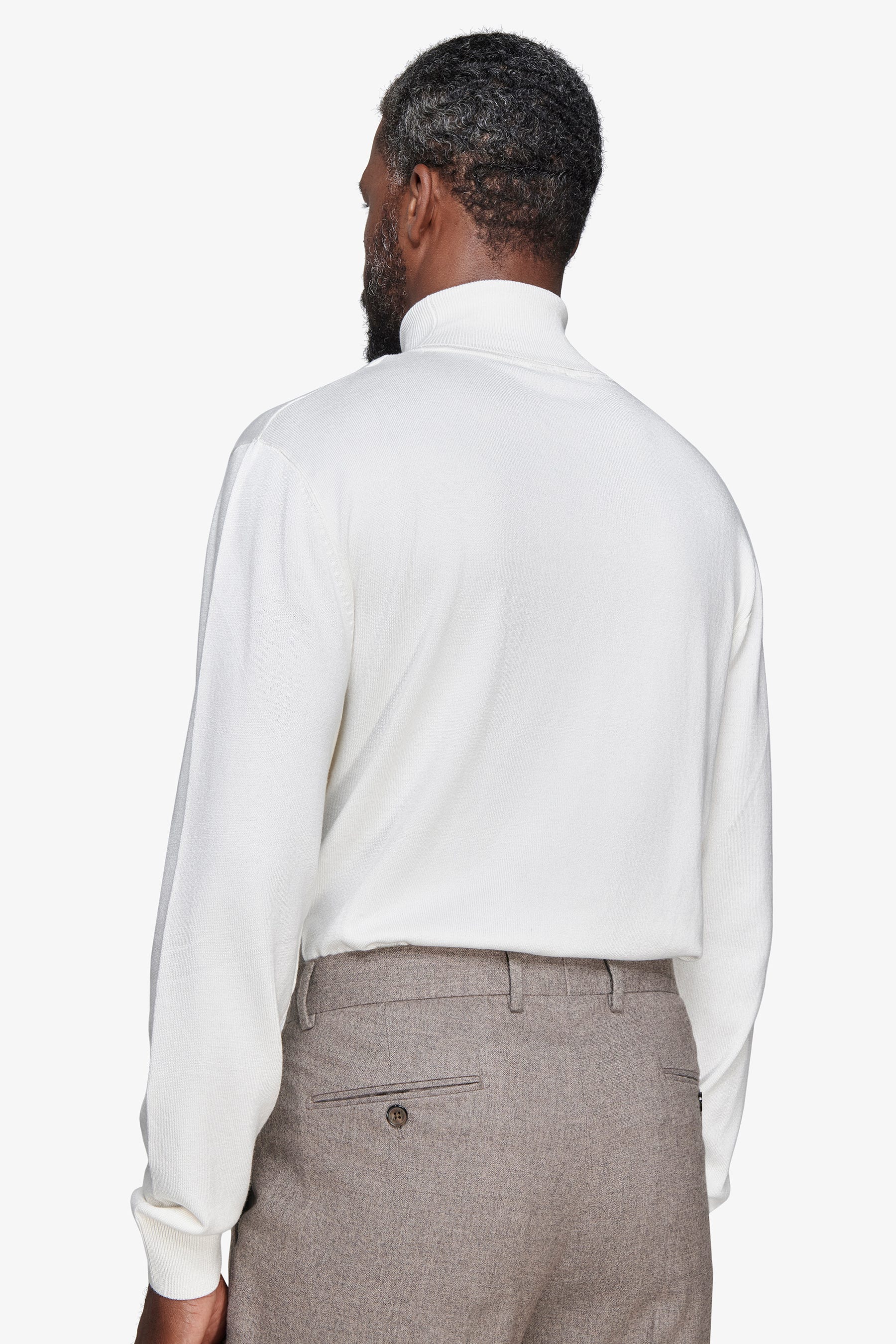 Maglia dolcevita basic panna