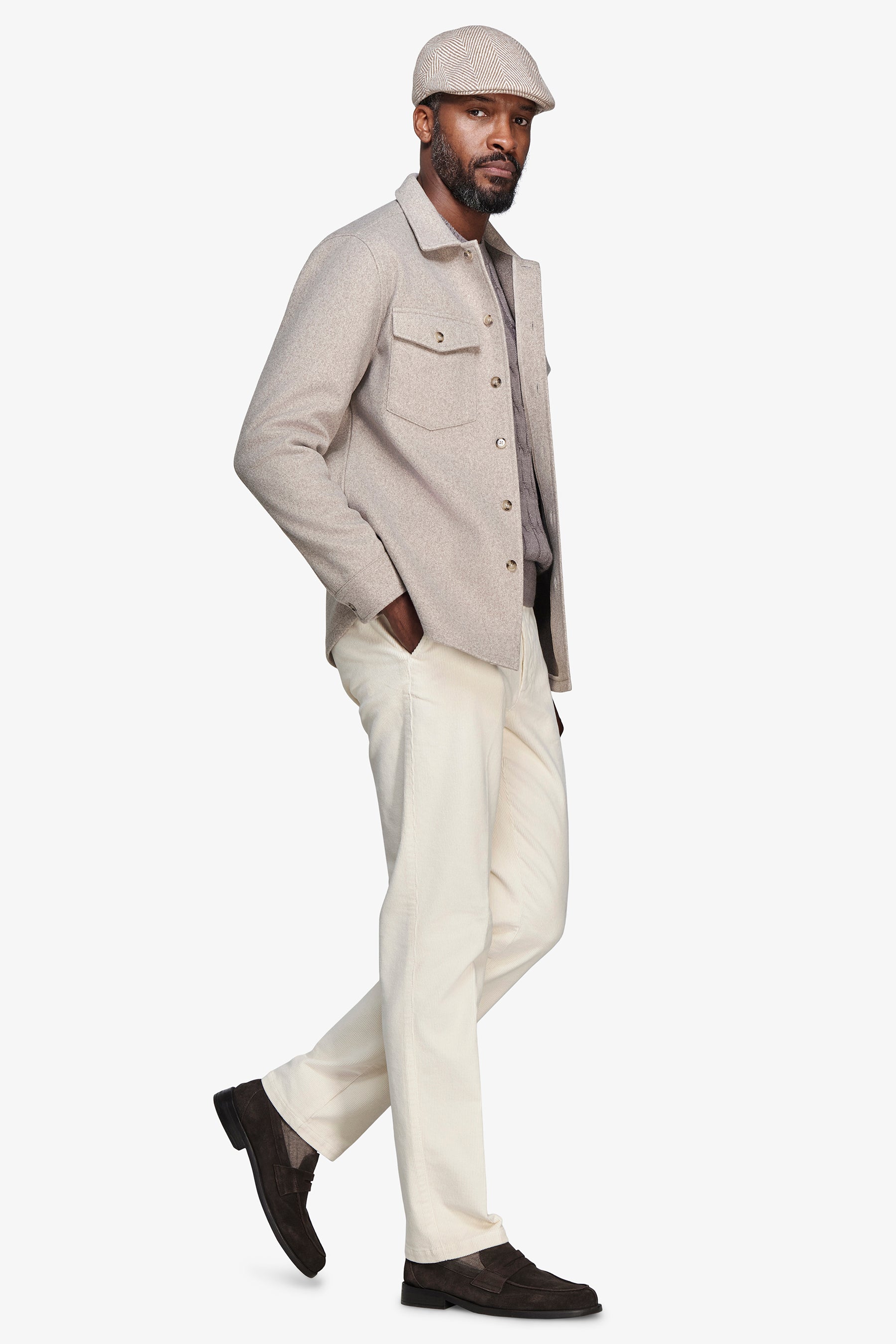 Overshirt misto lana corda