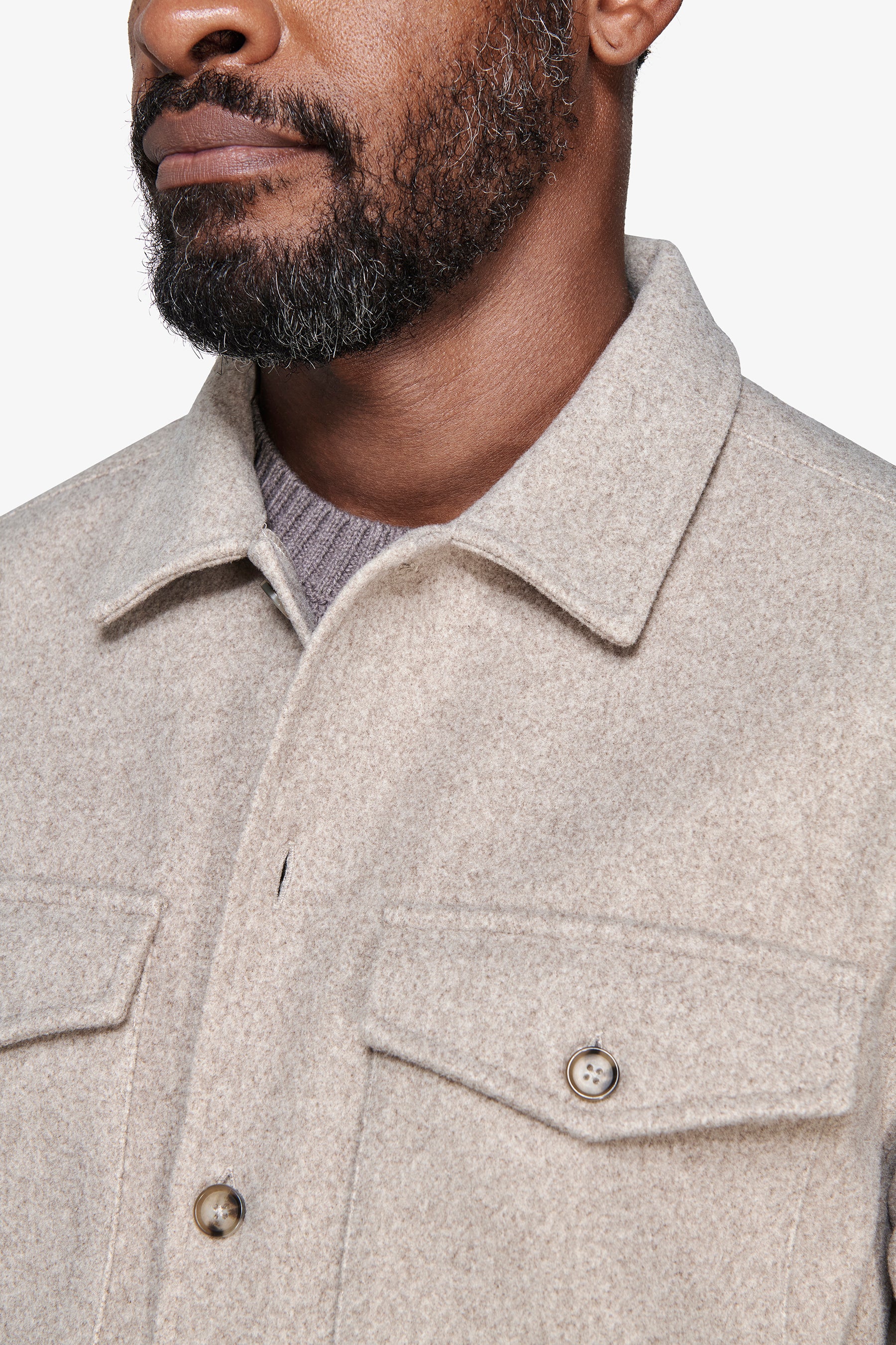 Overshirt misto lana corda