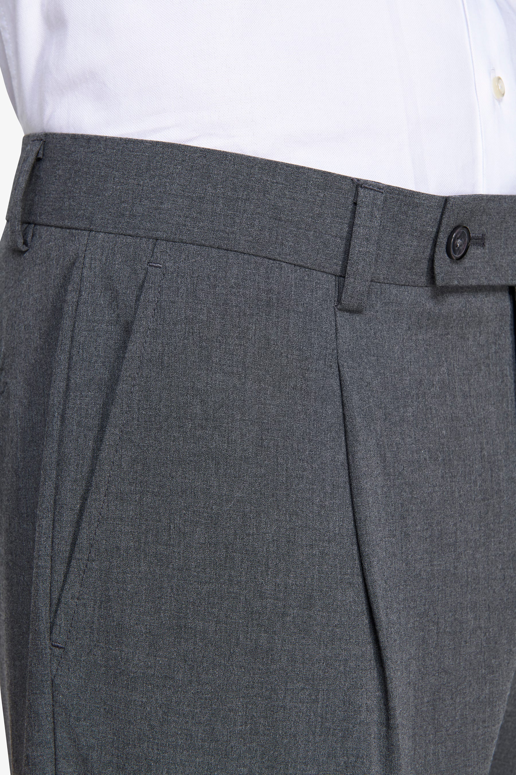 Pantaloni tela fiammata grigio medio