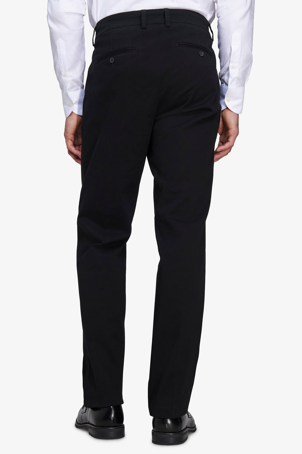 Pantaloni chino gabardina regular neri