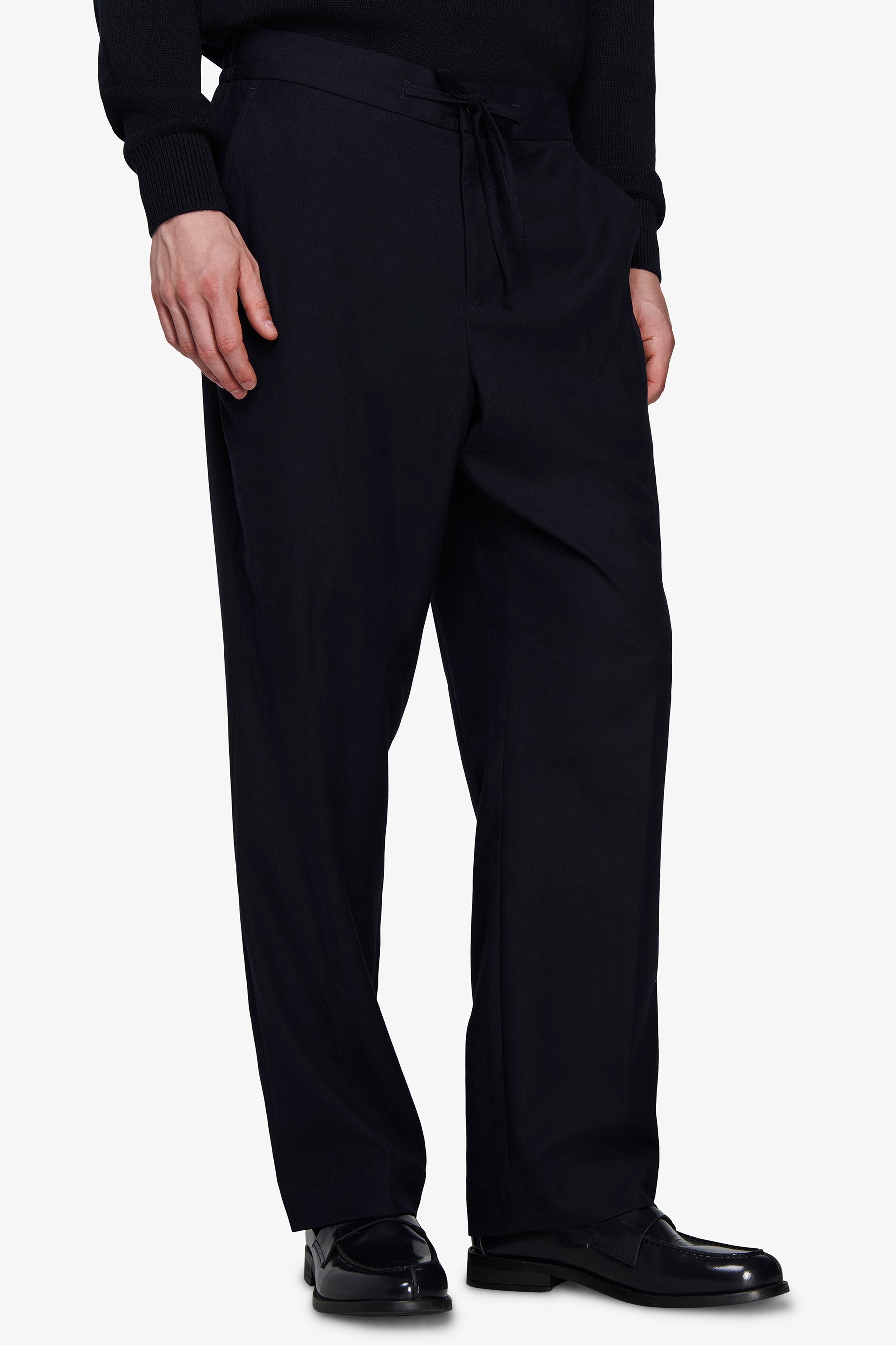 Pantaloni con coulisse blu  