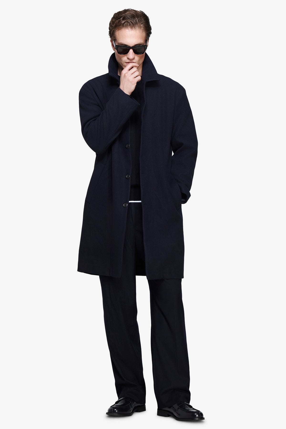 Cappotto Over blu "Volume"