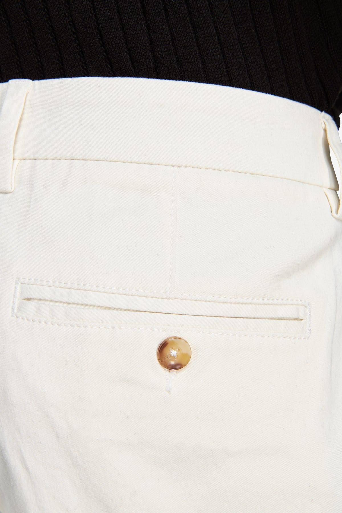 Pantaloni chino gabardina regular bianchi