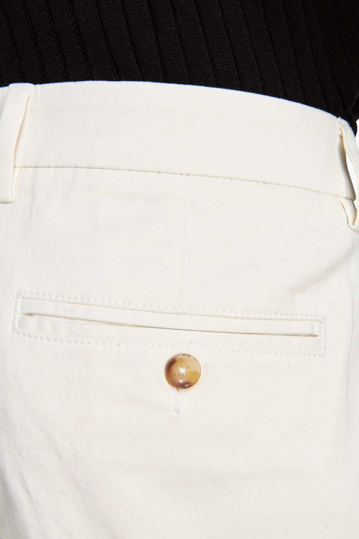 Pantaloni chino gabardina regular bianchi