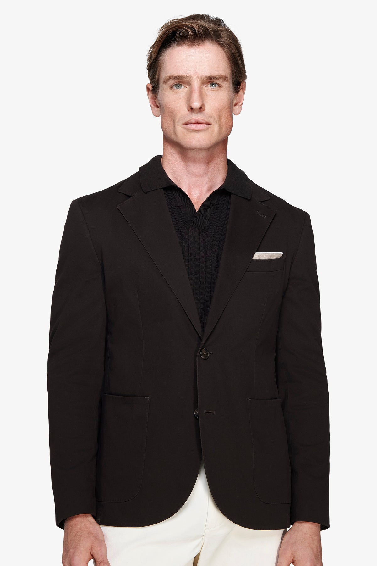Giacca in cotone stretch moro