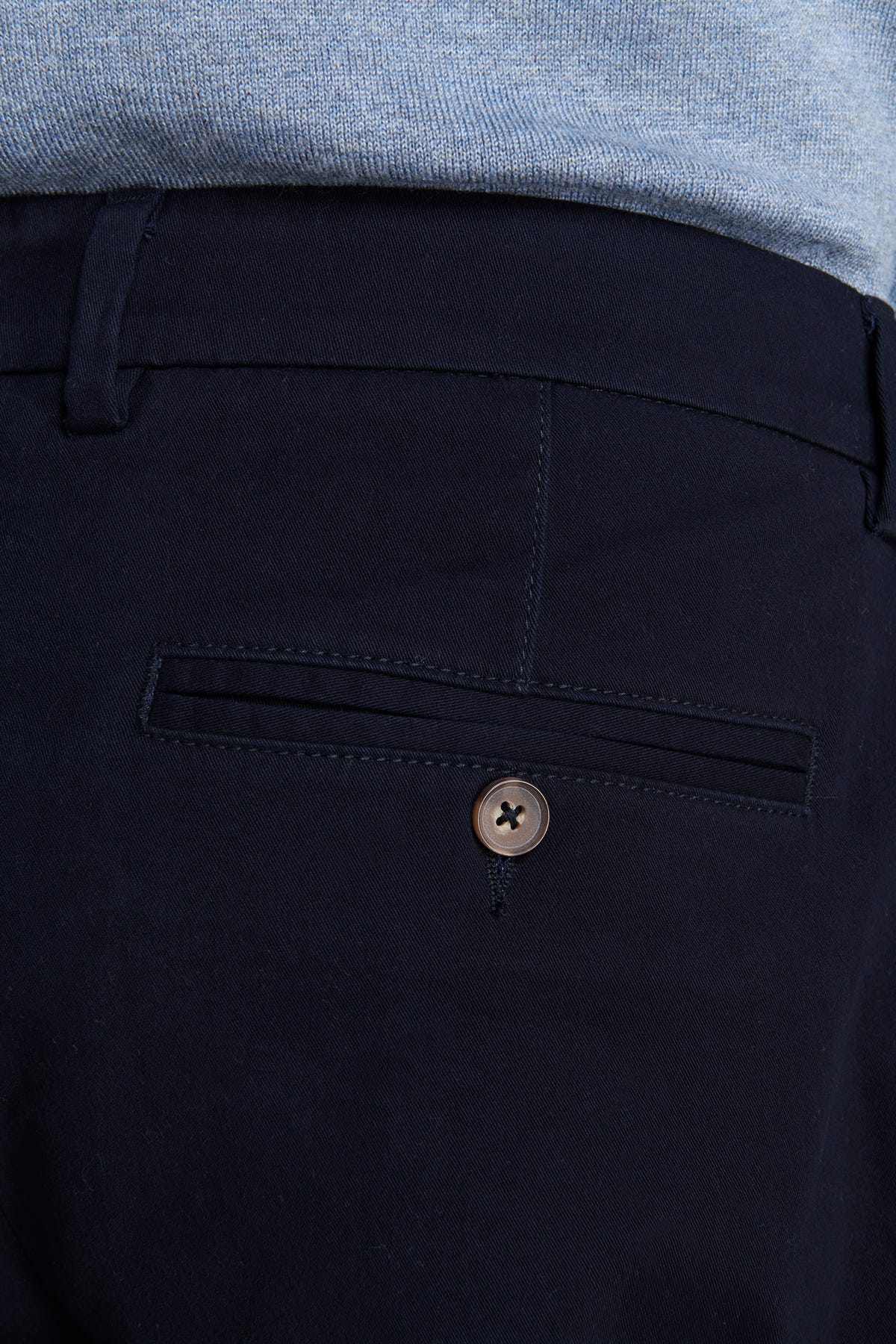 Pantaloni chino gabardina regular blu