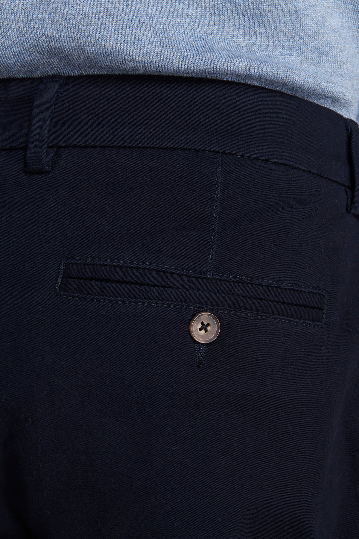 Pantaloni chino gabardina regular blu