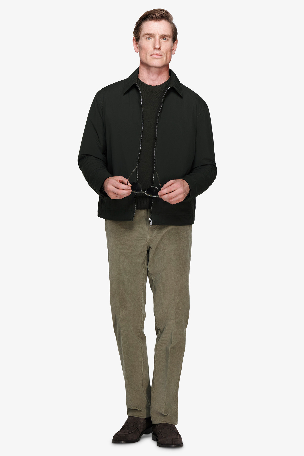 Blouson court technique vert
