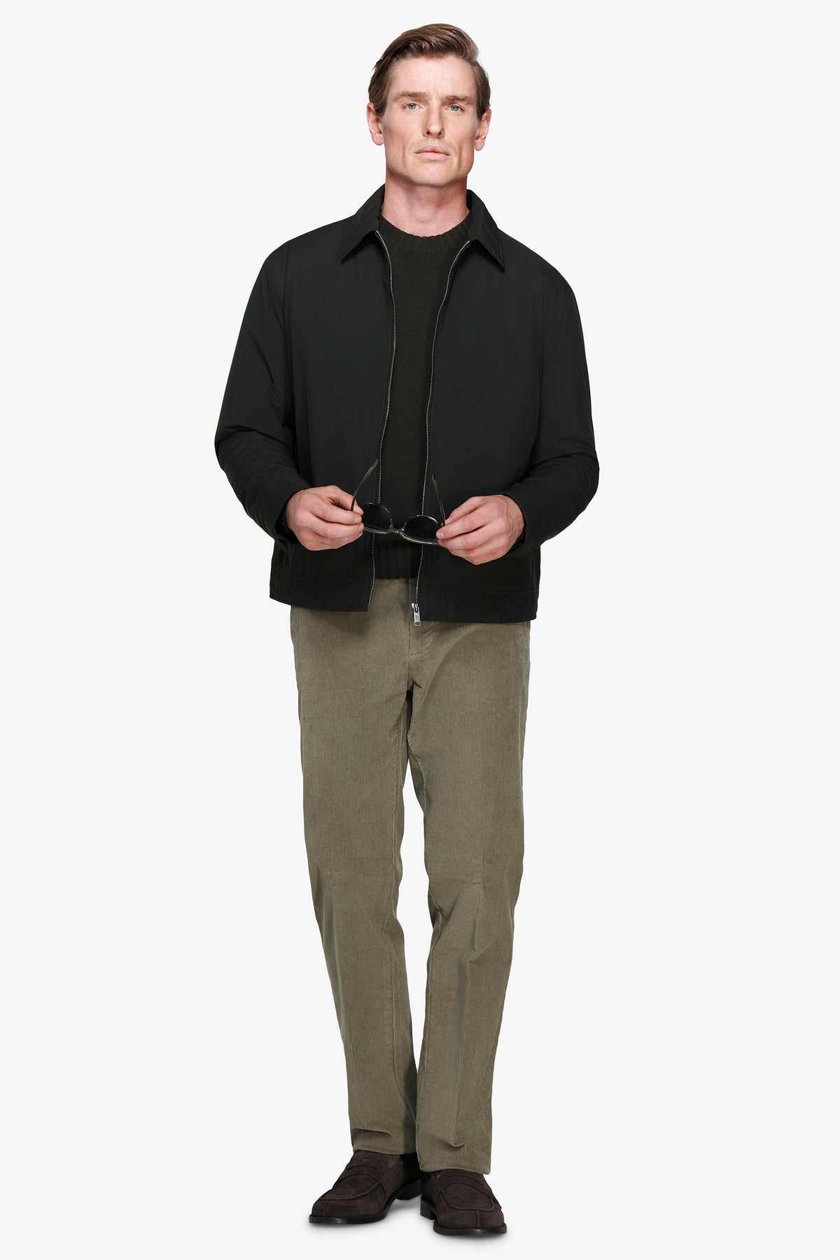 Blouson court technique vert