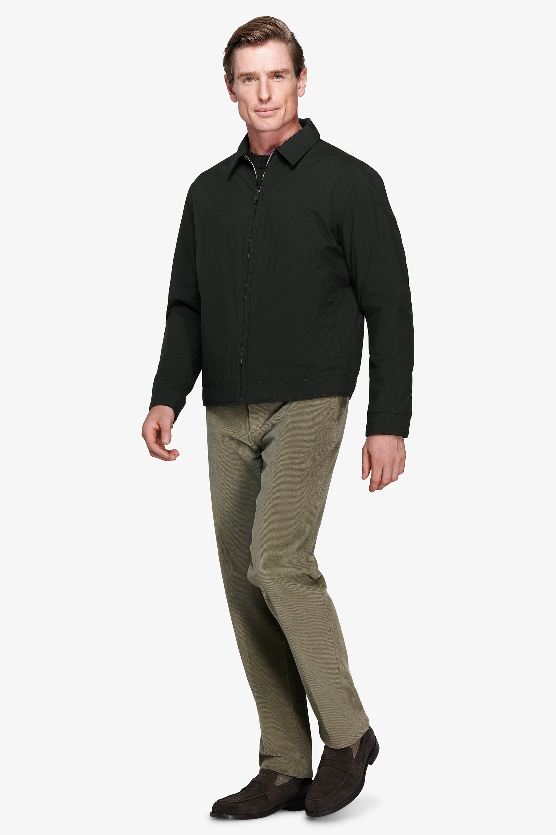 Blouson court technique vert