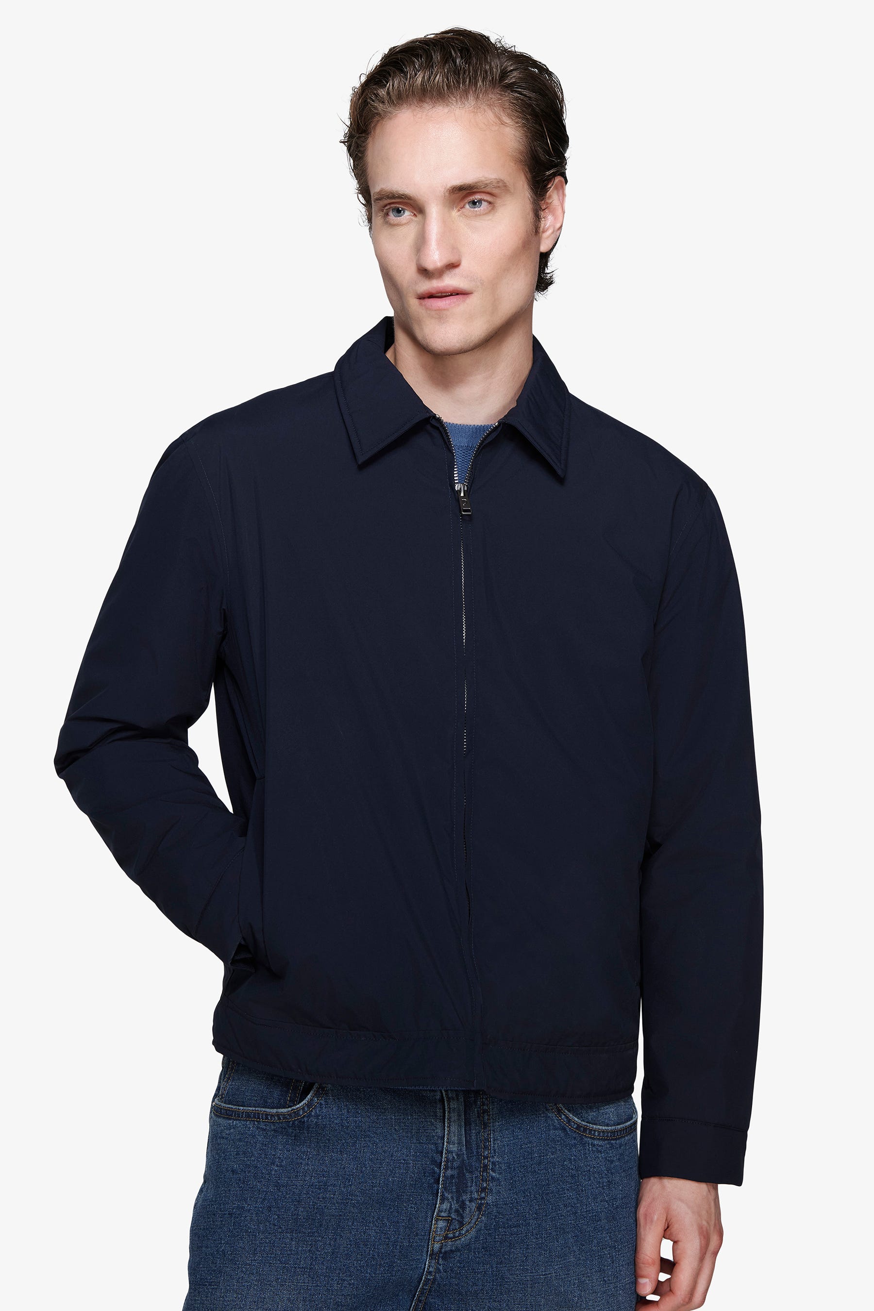 Blouson court technique vert