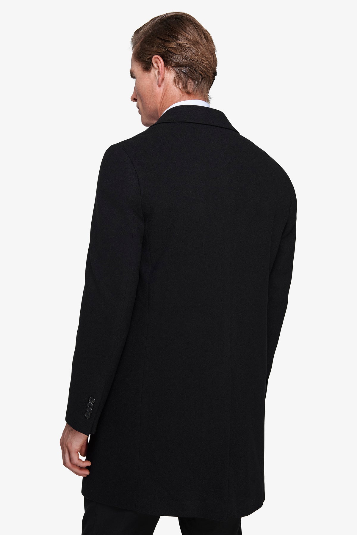 Cappotto baronetto misto lana blu